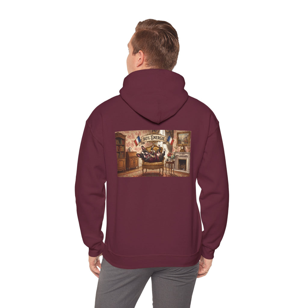 Frenchie Hoodie 90% Energy — Graphic Pullover