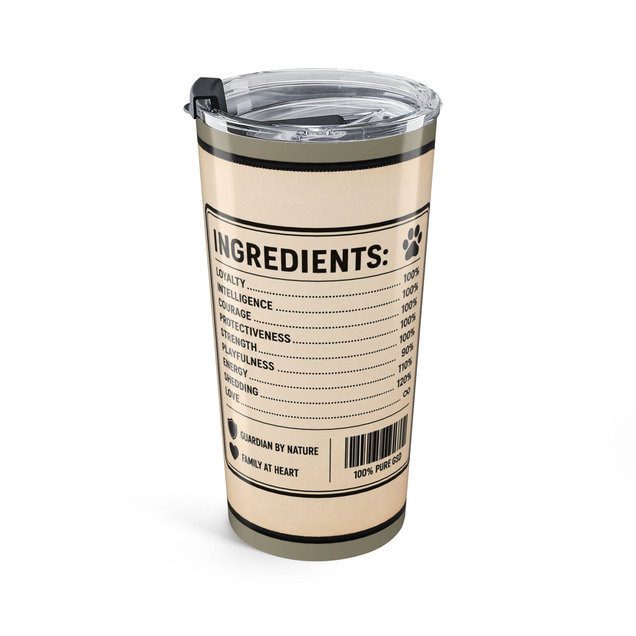 20oz GSD — 'Pure Breed' Travel Coffee Cup
