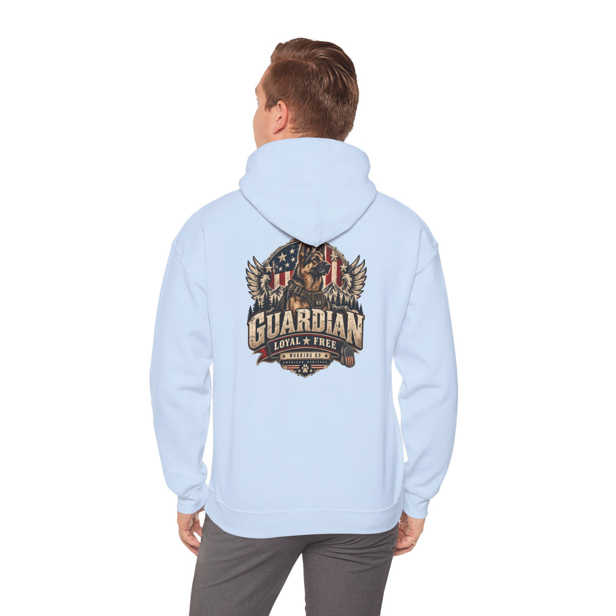 Guardian Loyal & Free Hoodie - Patriotic American Flag Eagle Design