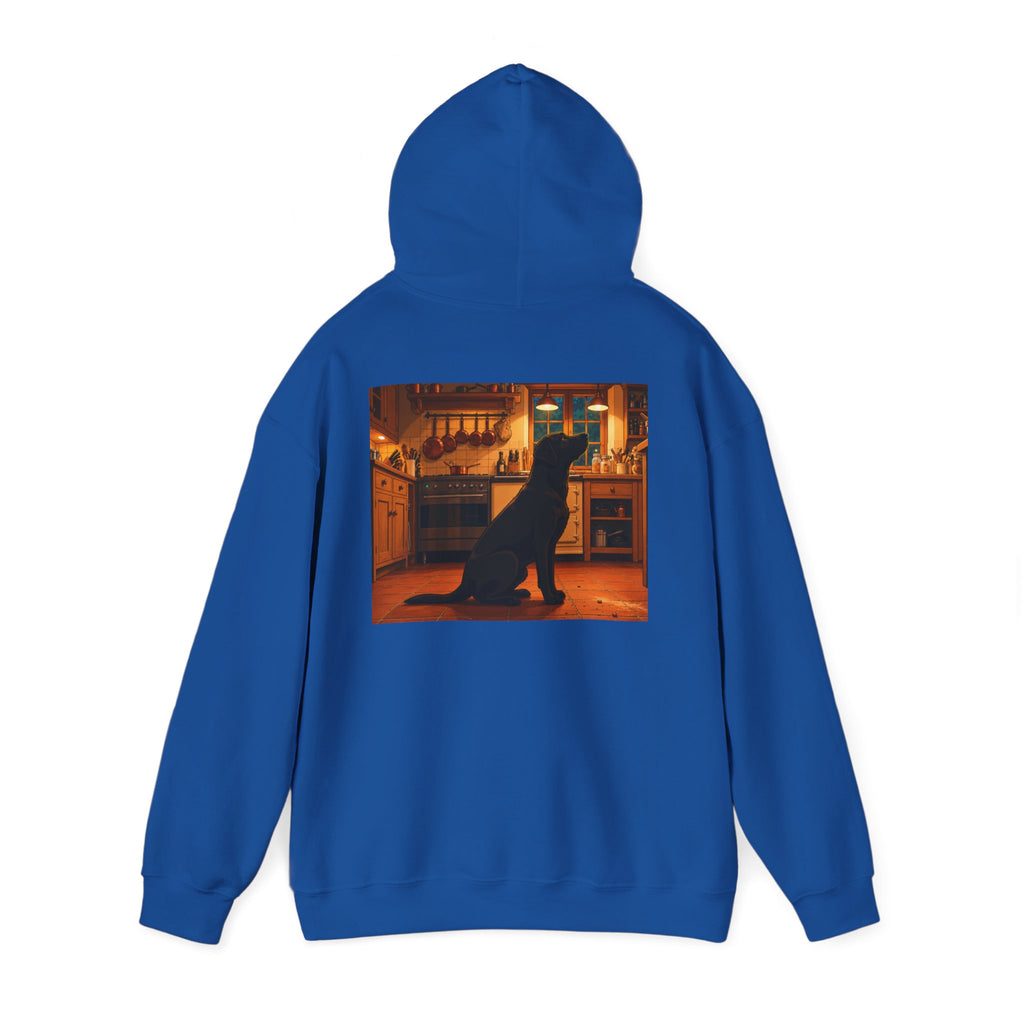 Labrador Retriever Hoodie — “Chief Crumb Inspector” Cute Labrador Kitchen Portrait Pullover