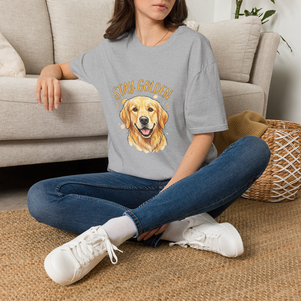 "Stay Golden" Golden Retriever Graphic Tee