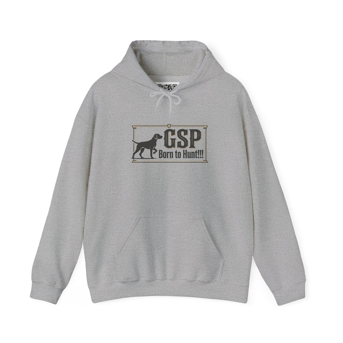 GSP 'Born to Hunt' Hoodie — German Shorthaired Pointer Blueprint Design