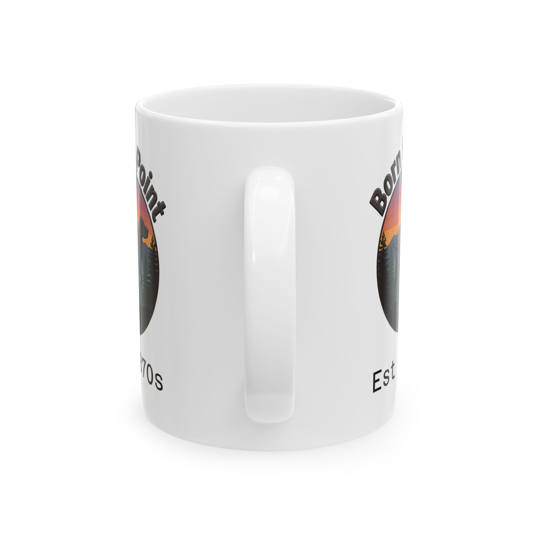 GSP Ceramic Mug — Born to Paint Vintage Sunset Logo (11oz & 15oz)