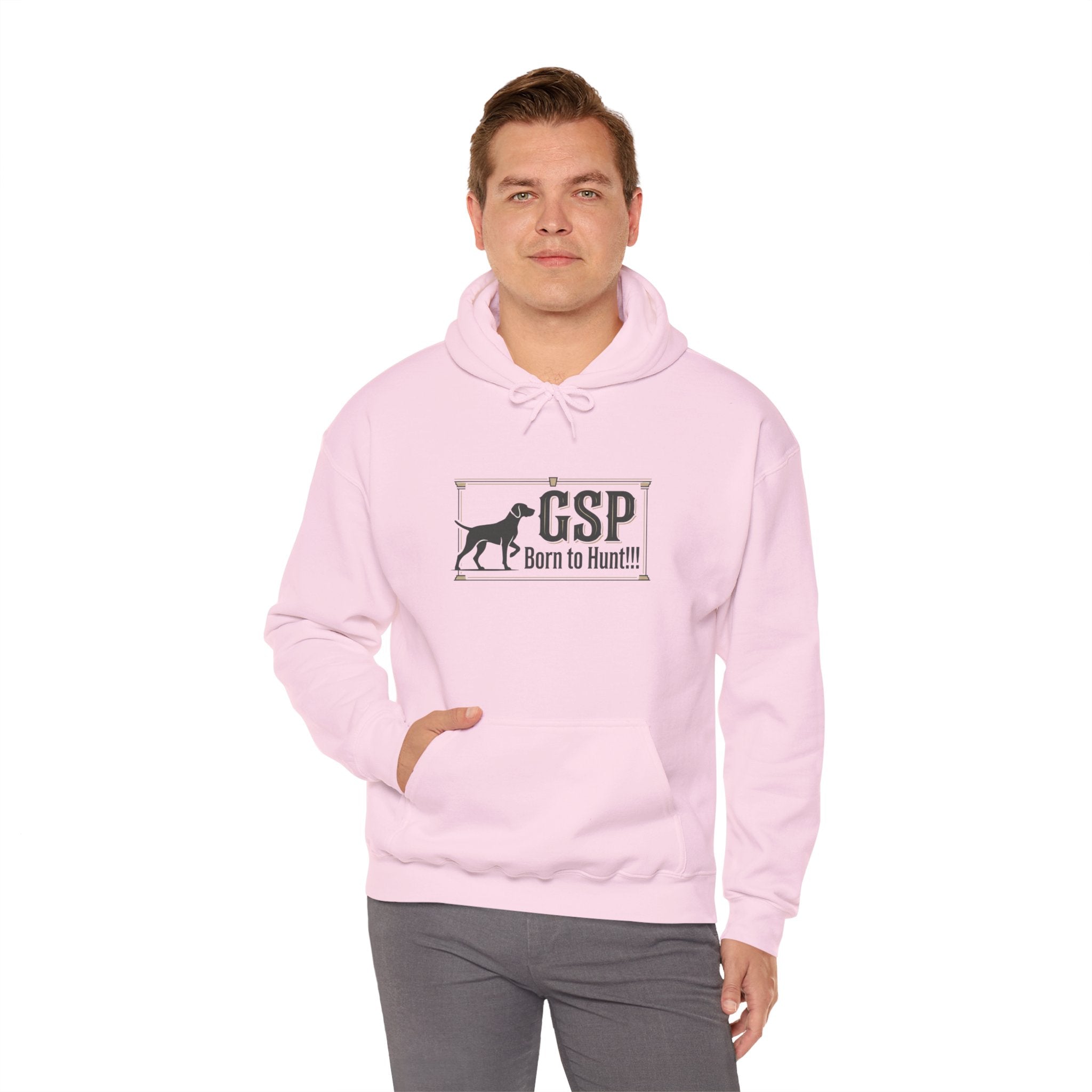 GSP 'Born to Hunt' Hoodie — German Shorthaired Pointer Blueprint Design