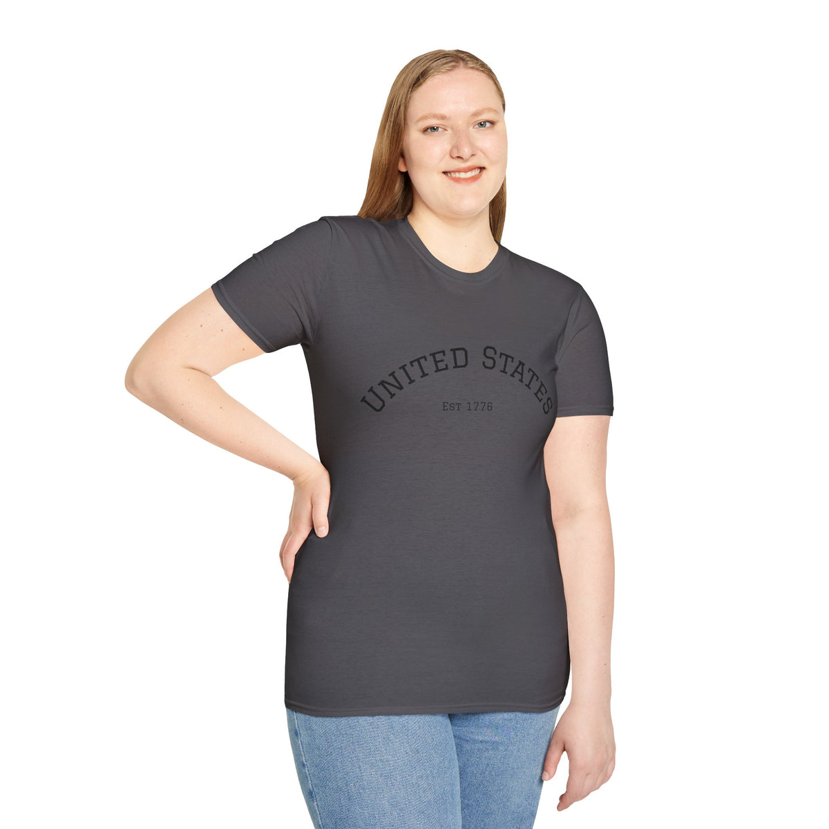 United States EST 1776 T-Shirt | Patriotic Vintage Script Tee