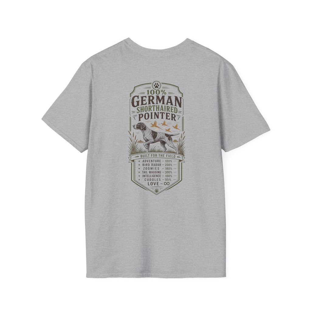 Pointer Dog Graphic T‑Shirt — Vintage Hunting Bird Design