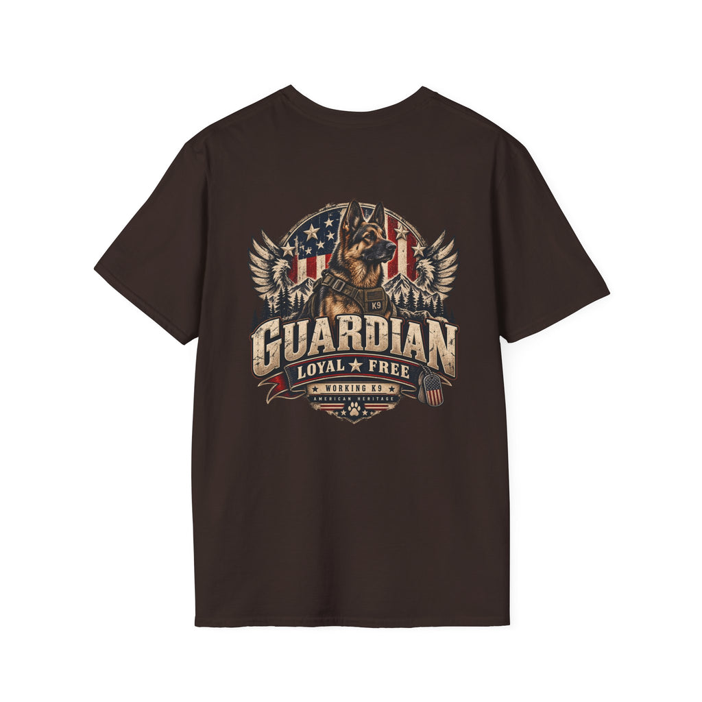 Guardian German Shepherd T-Shirt — Loyal & Free Patriotic K9 Tee
