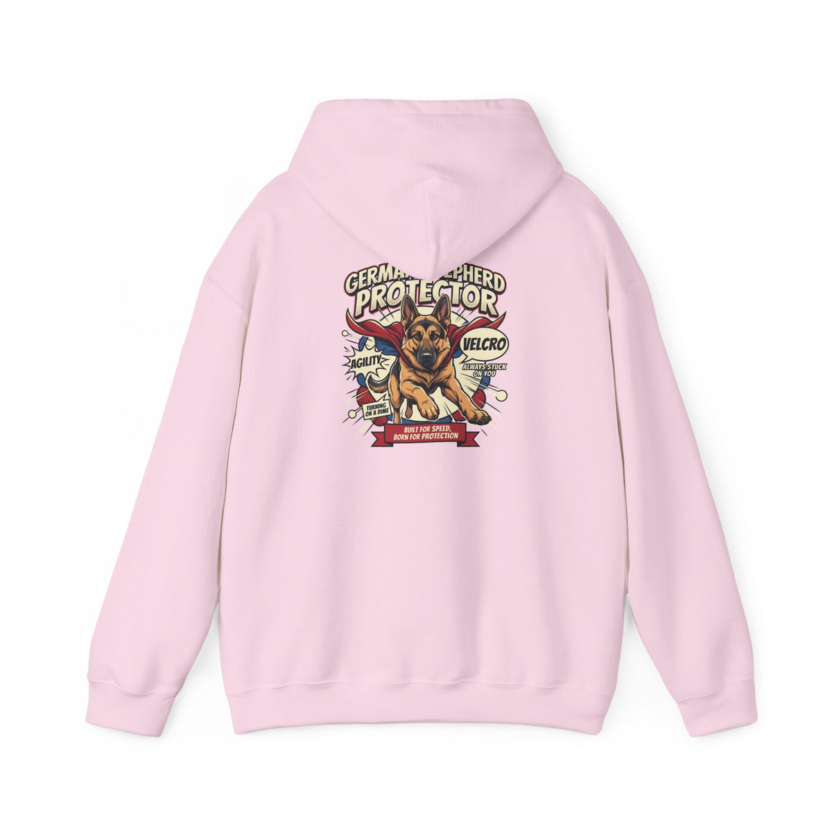German Shepherd Protector Hoodie — "Not All Heroes Wear Capes" Dog Lover Pullover