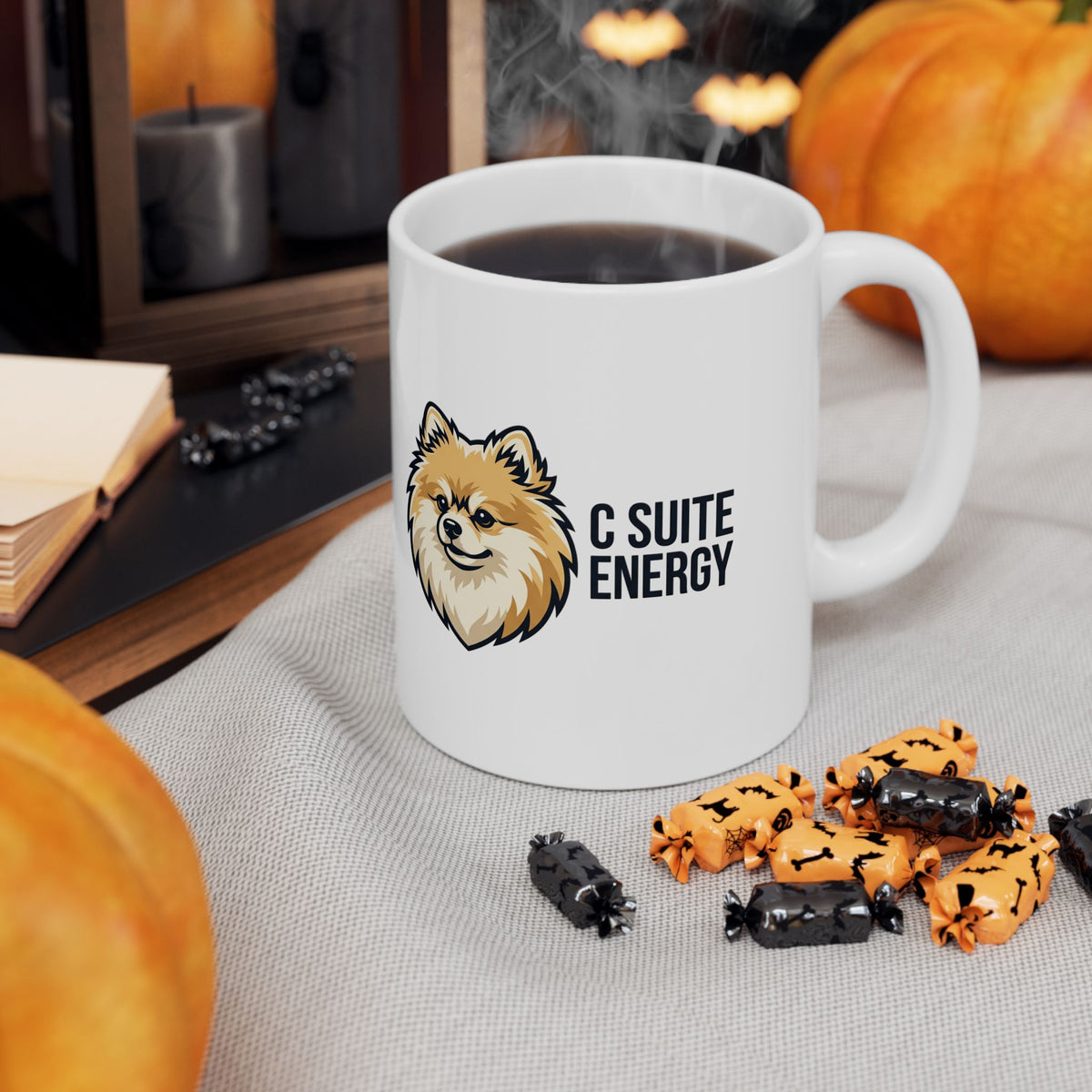 Pomeranian Energy Ceramic Mug – Cute Pomeranian Dog Coffee Cup (11oz, 15oz)