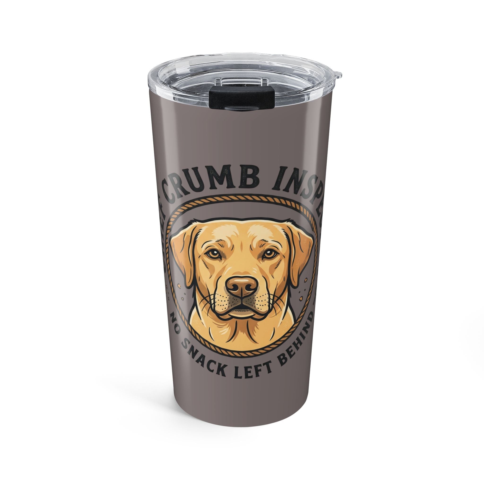 Labrador Retriever 20oz Tumbler — "Crumb Inspector" Funny Travel Mug
