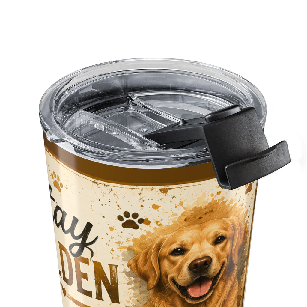 20oz Golden Retriever Tumbler – "Stay Golden" Dog Lover Travel Cup