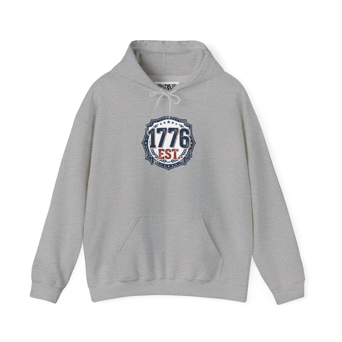 1776 Patriotic Hoodie — "Free Because of the Brave" Military Veteran Sweatshirt