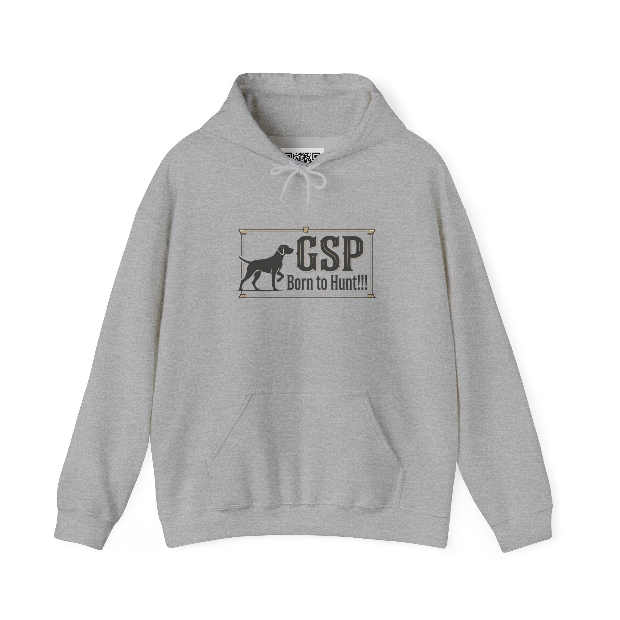 GSP 'Born to Hunt' Hoodie — German Shorthaired Pointer Blueprint Design