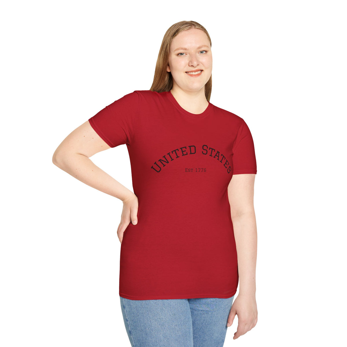 United States EST 1776 T-Shirt | Patriotic Vintage Script Tee
