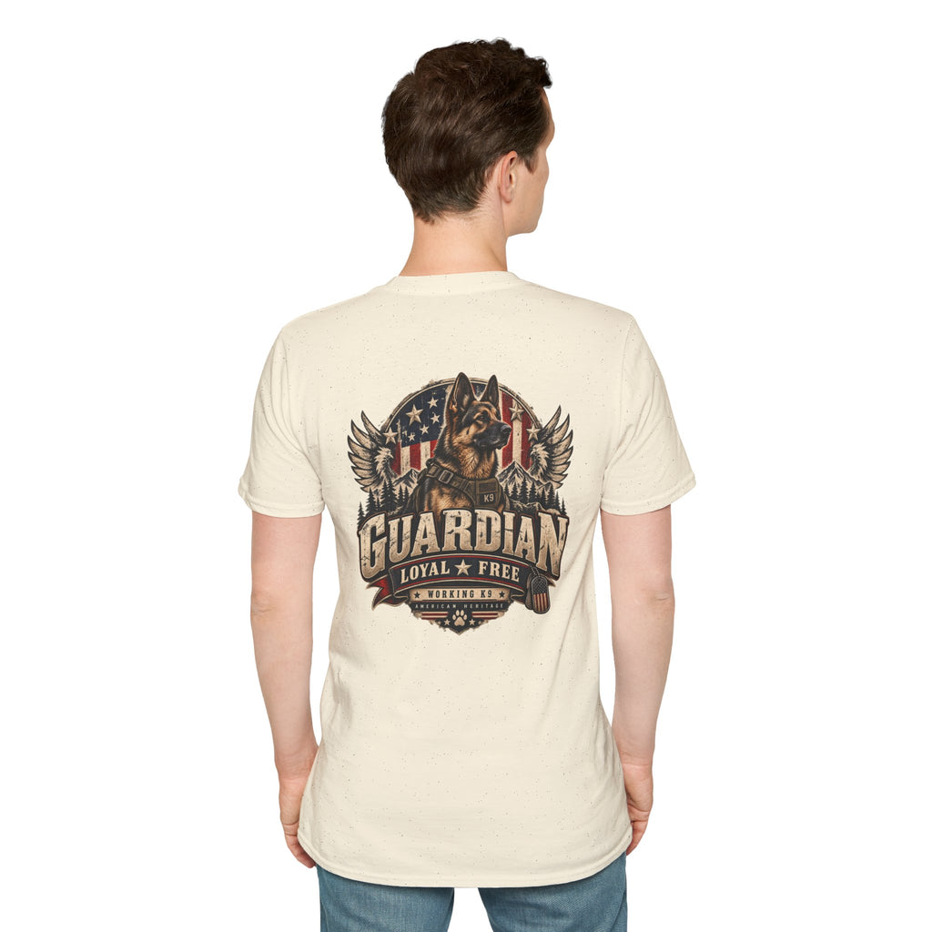 Guardian German Shepherd T-Shirt — Loyal & Free Patriotic K9 Tee