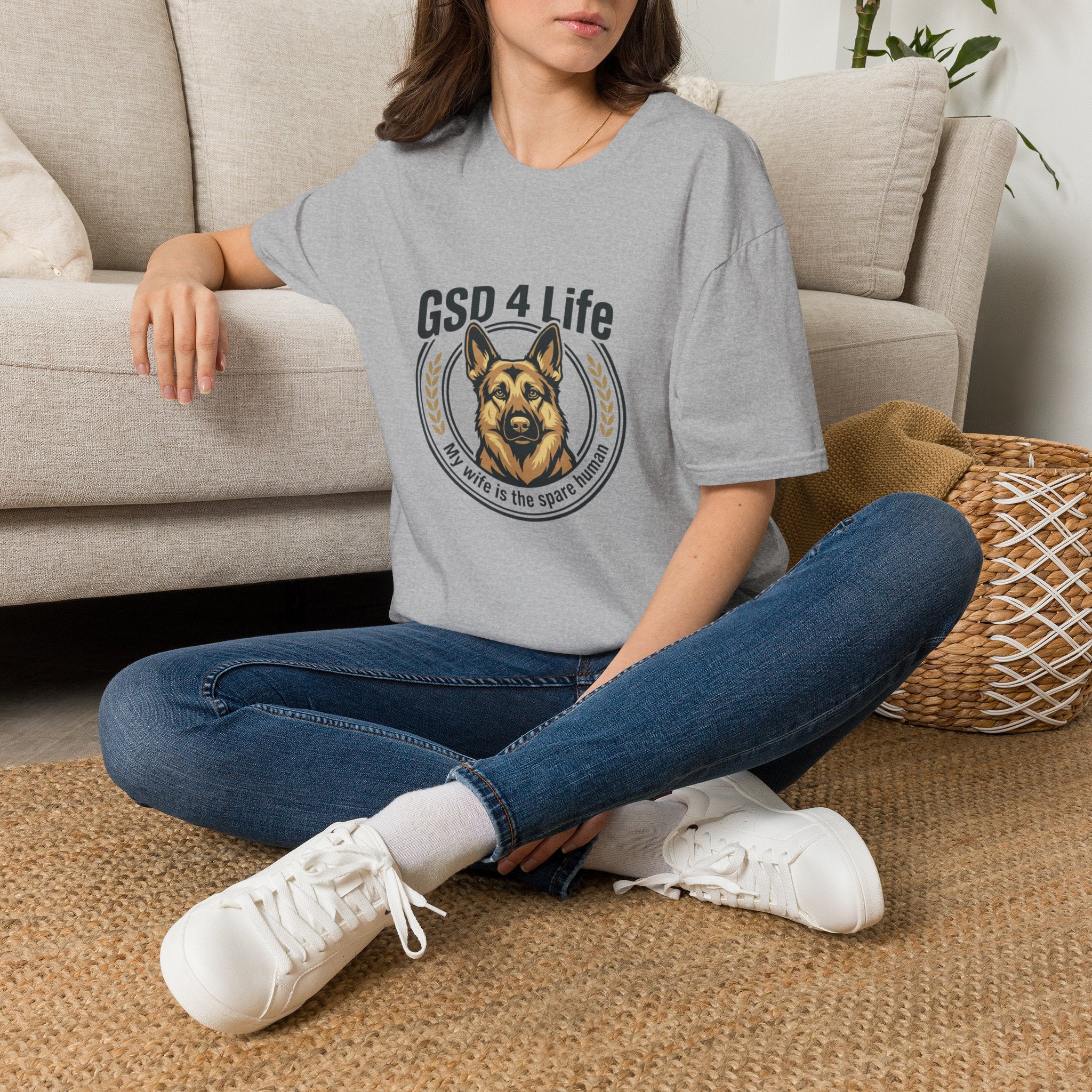 GSD 4 Life T-Shirt — My wife is a spare human German Shepherd Dog Lover Tee