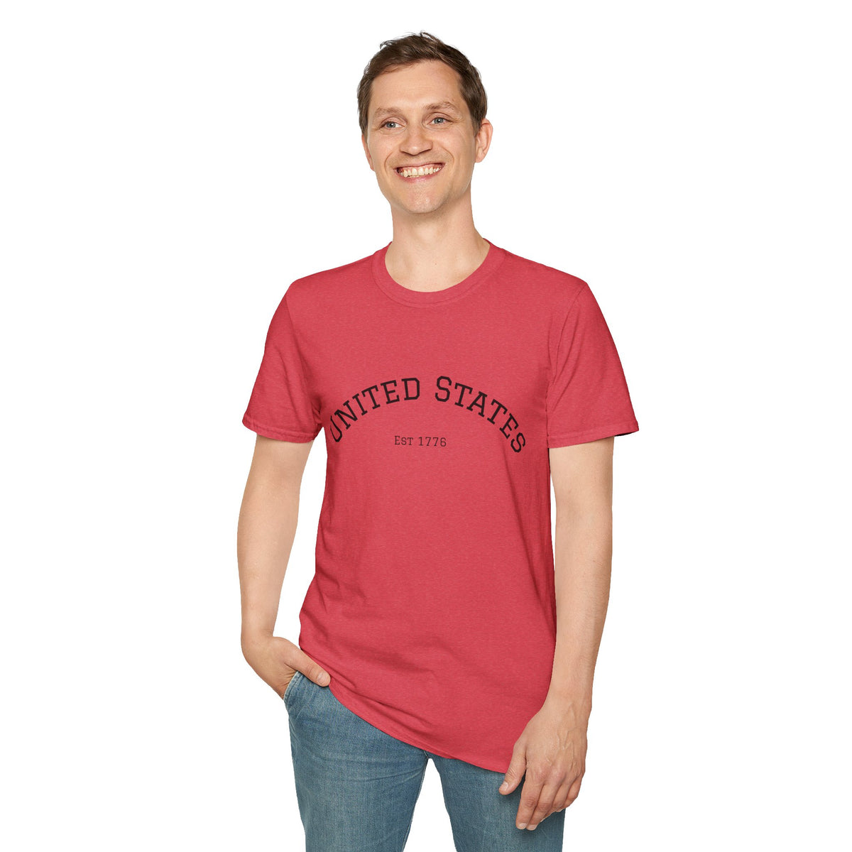 United States EST 1776 T-Shirt | Patriotic Vintage Script Tee