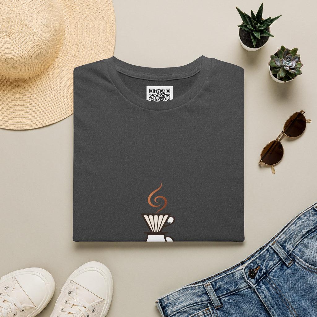Pomeranian Pom Pom Coffee Pomeranian T-Shirt — “Fueled by Coffee and Pom Pom Energy”