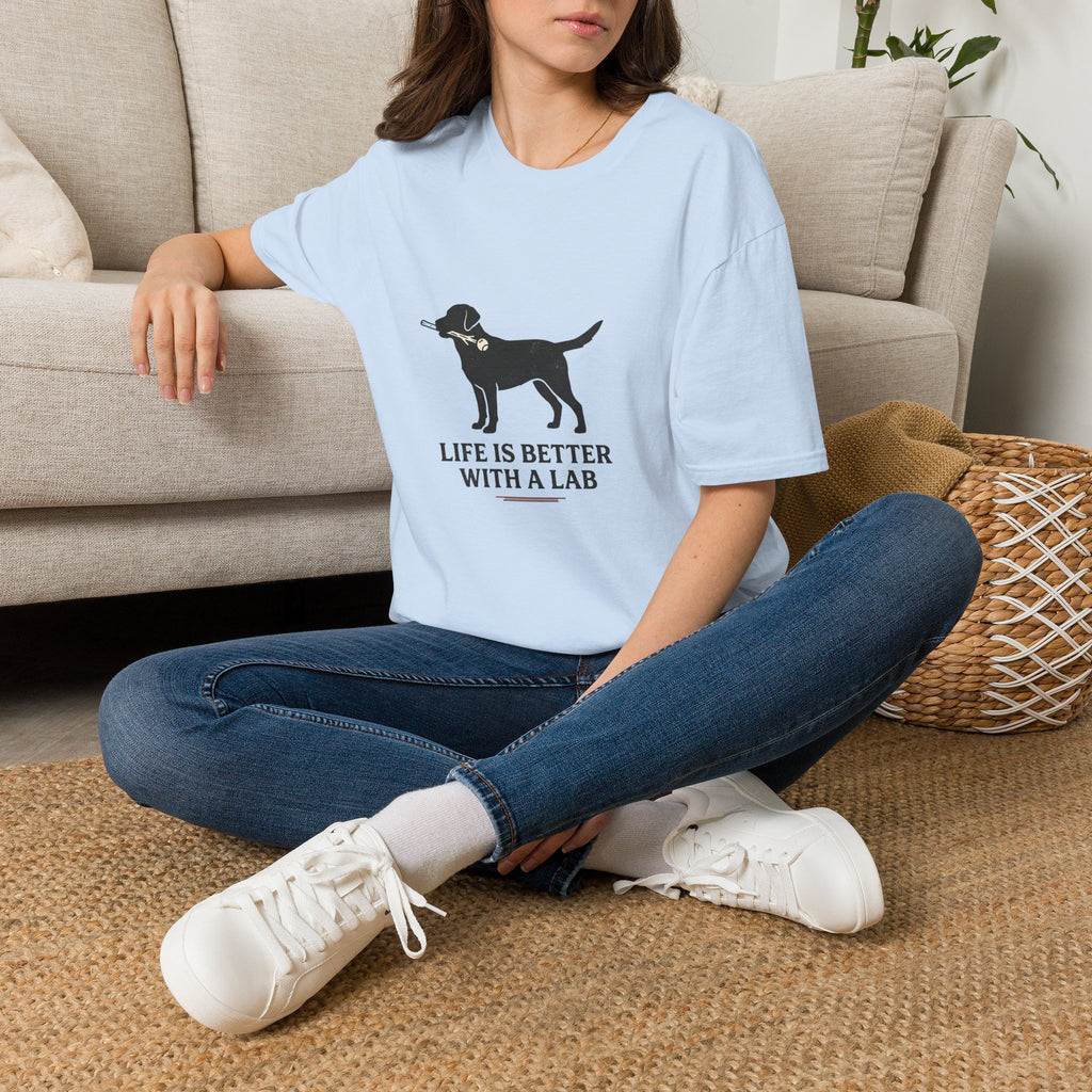 Lab Retriever T-Shirt — "Life Is Better With a Lab" Dog Lover Tee