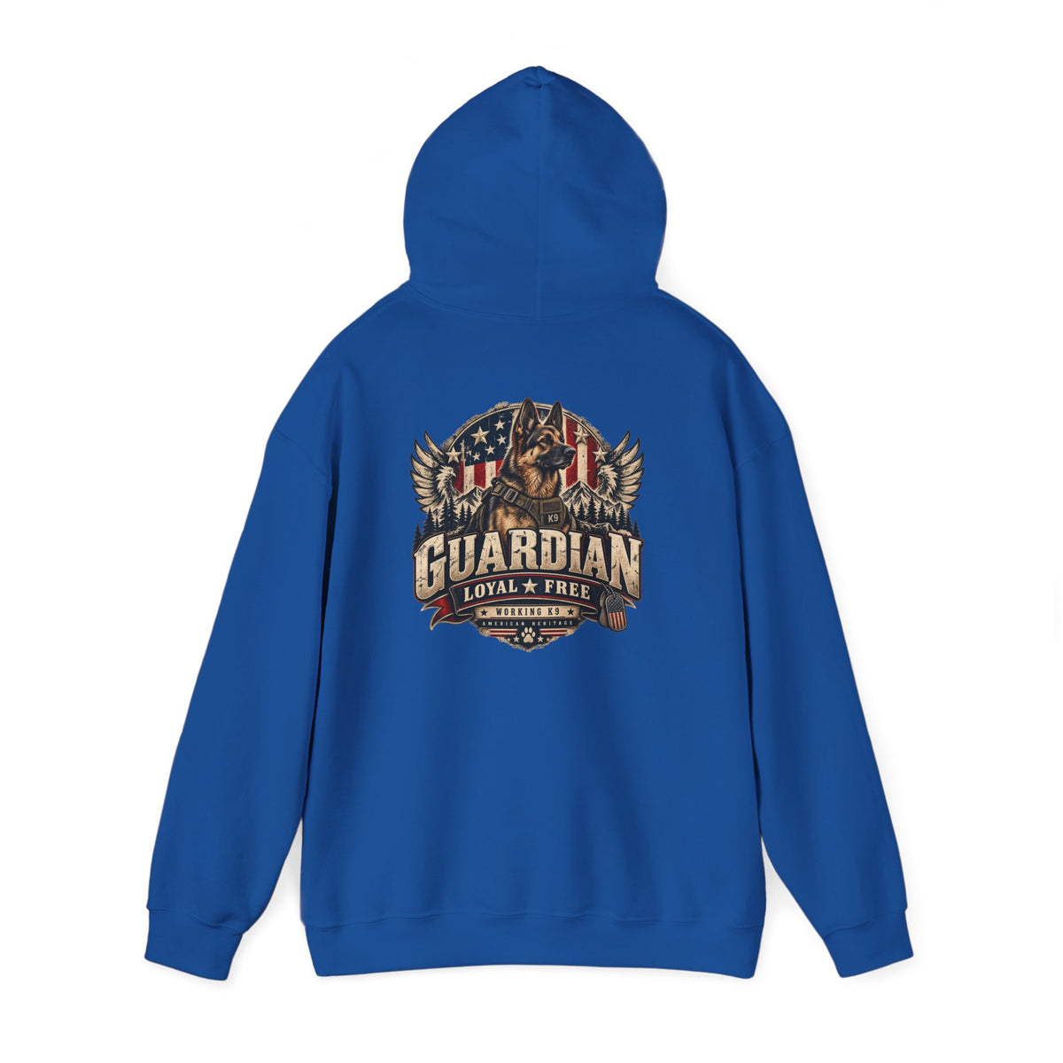 Guardian Loyal & Free Hoodie - Patriotic American Flag Eagle Design