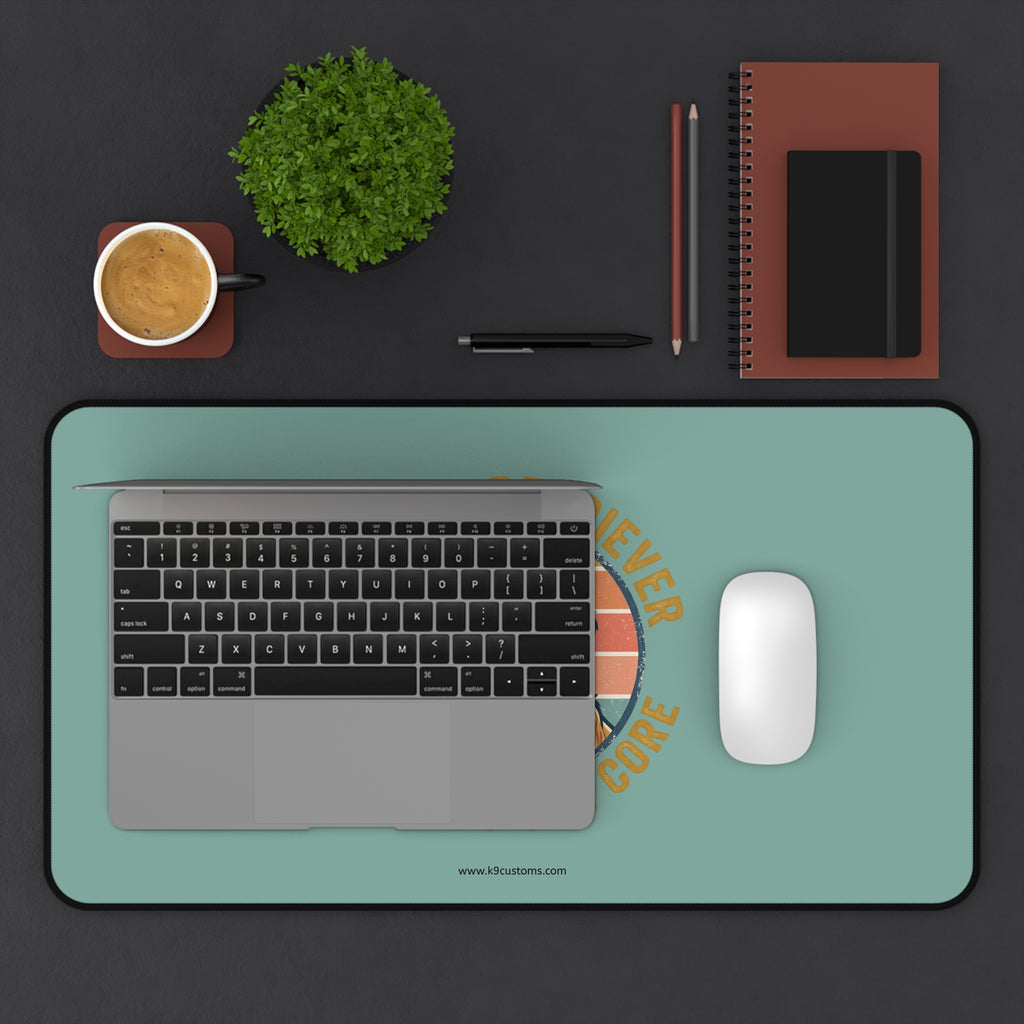 Golden Retriever Desk Mat — "Loyal to the Core" Retro Pet Mousepad