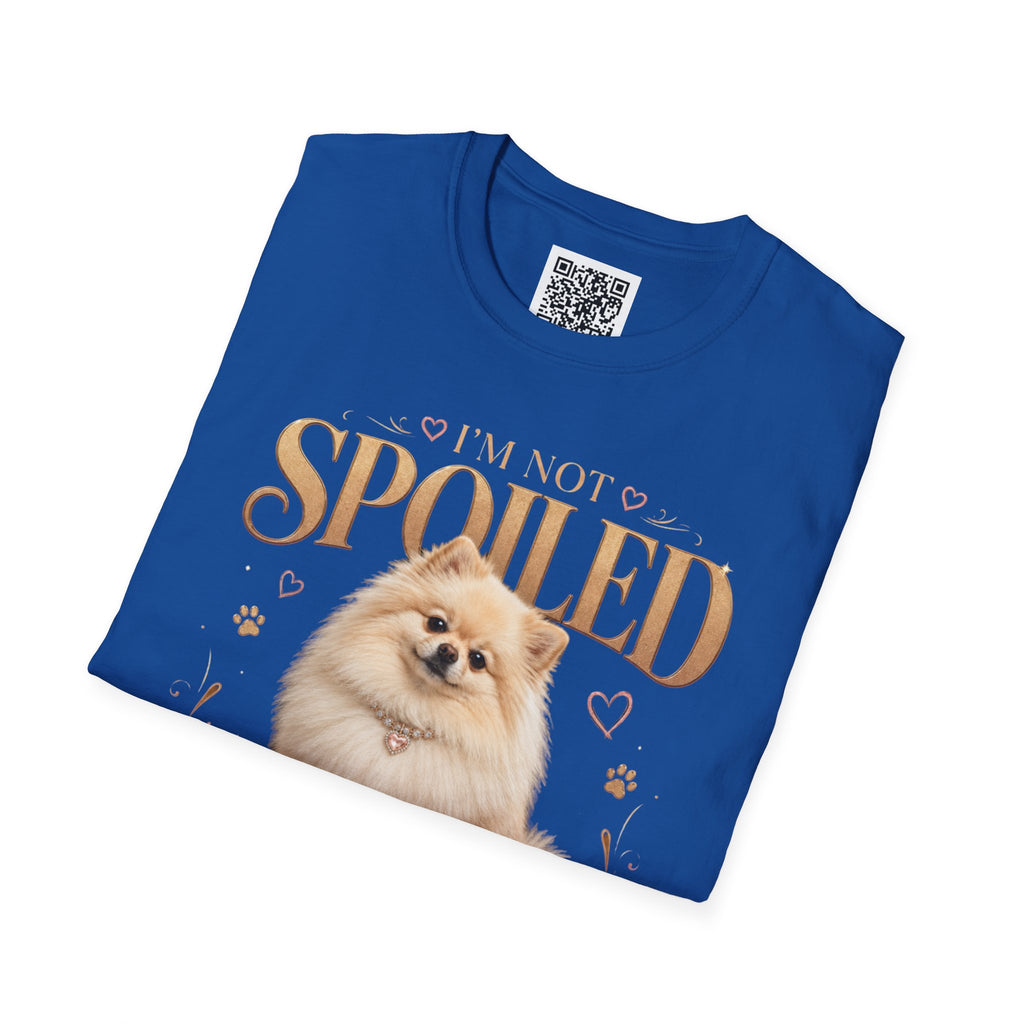 Pomeranian T-Shirt — "I'm Not Spoiled, I'm Well Cared For"