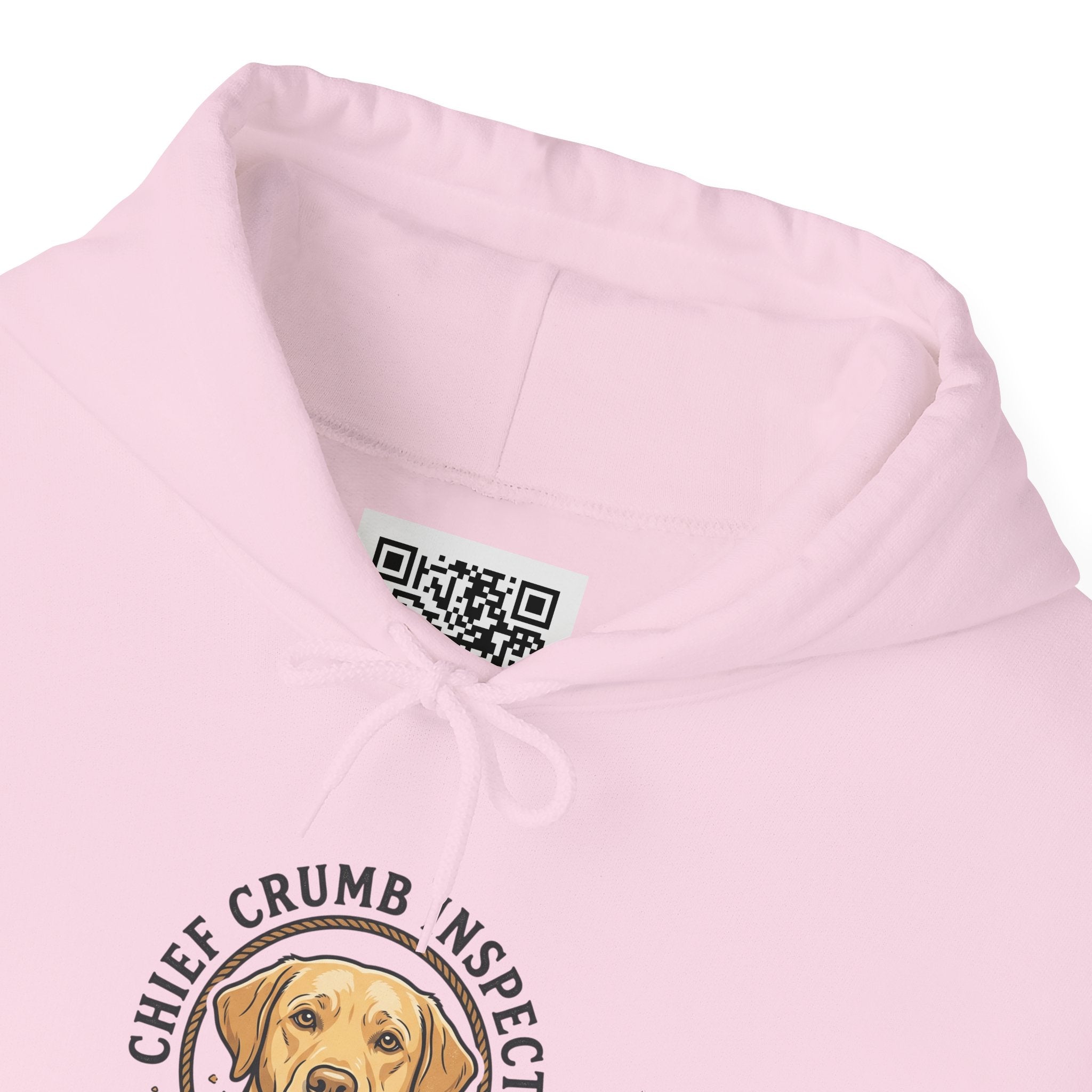 Labrador Retriever Hoodie — “Chief Crumb Inspector” Cute Labrador Kitchen Portrait Pullover