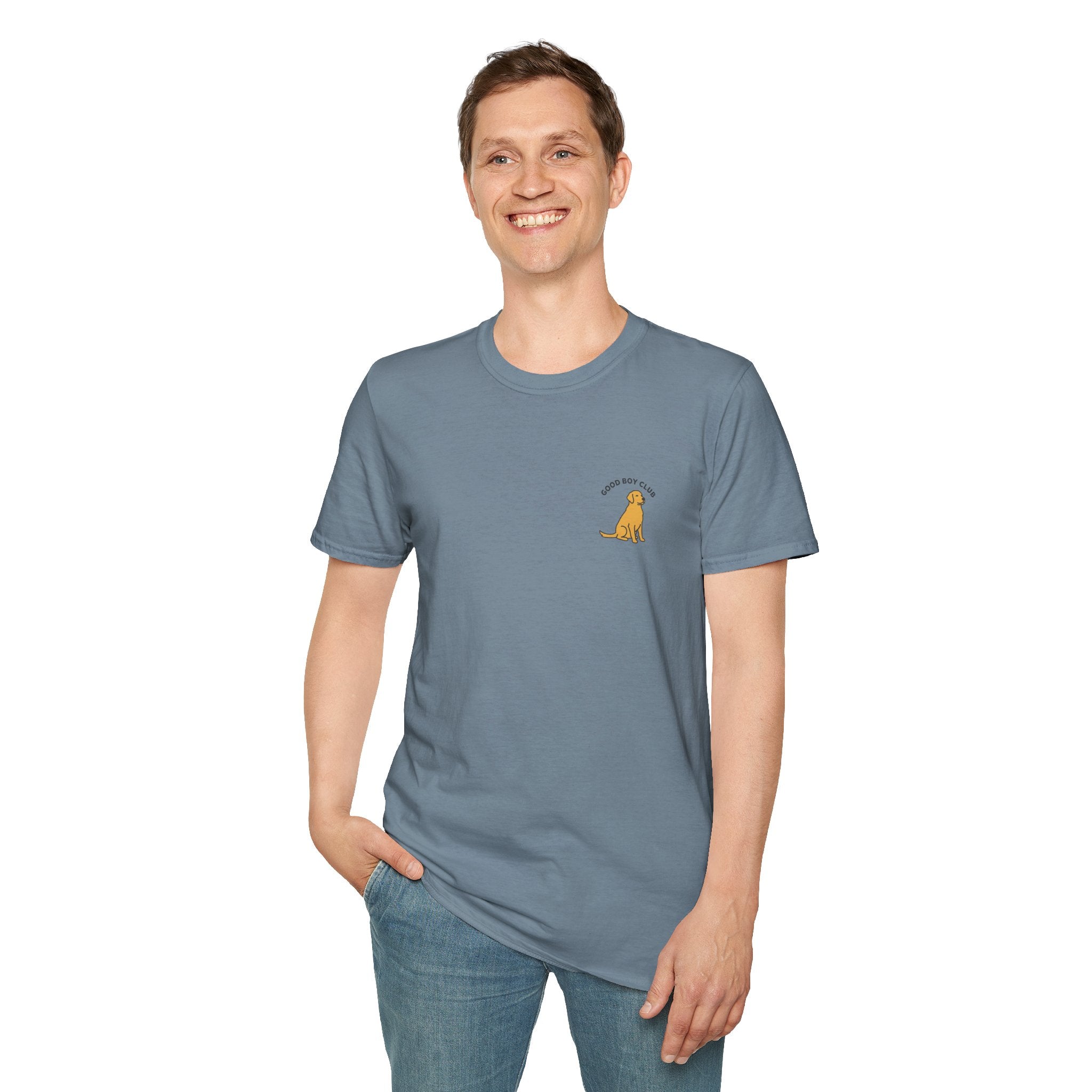 Golden Retriever Good Boy Club Print T-Shirt