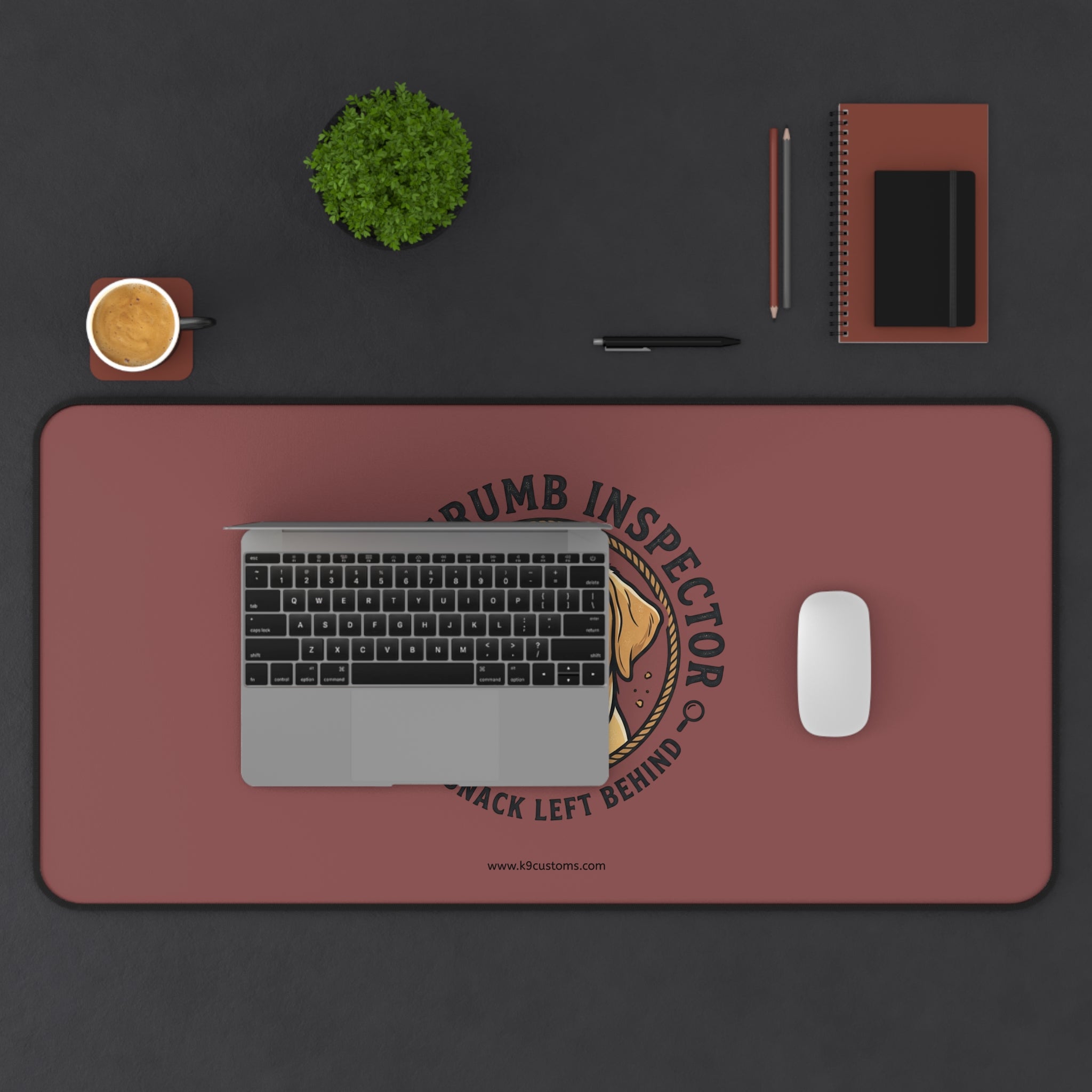 Labrador Retriever Desk Mat — "Chief Crumb Inspector" Labrador Mouse Pad Desk Mat