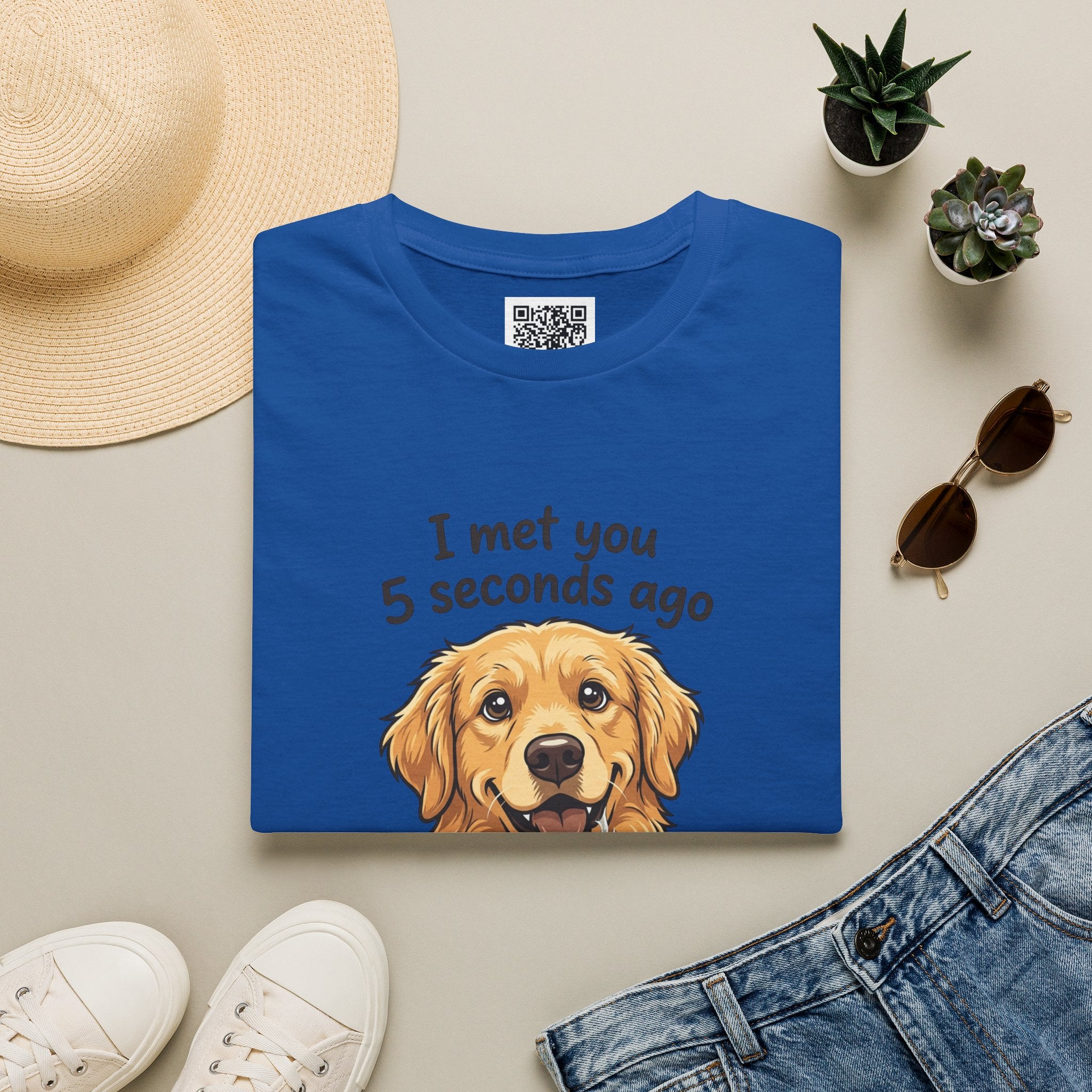 Golden Retriever Tee — “I Met You 5 Seconds Ago” Funny Dog Lover T-Shirt