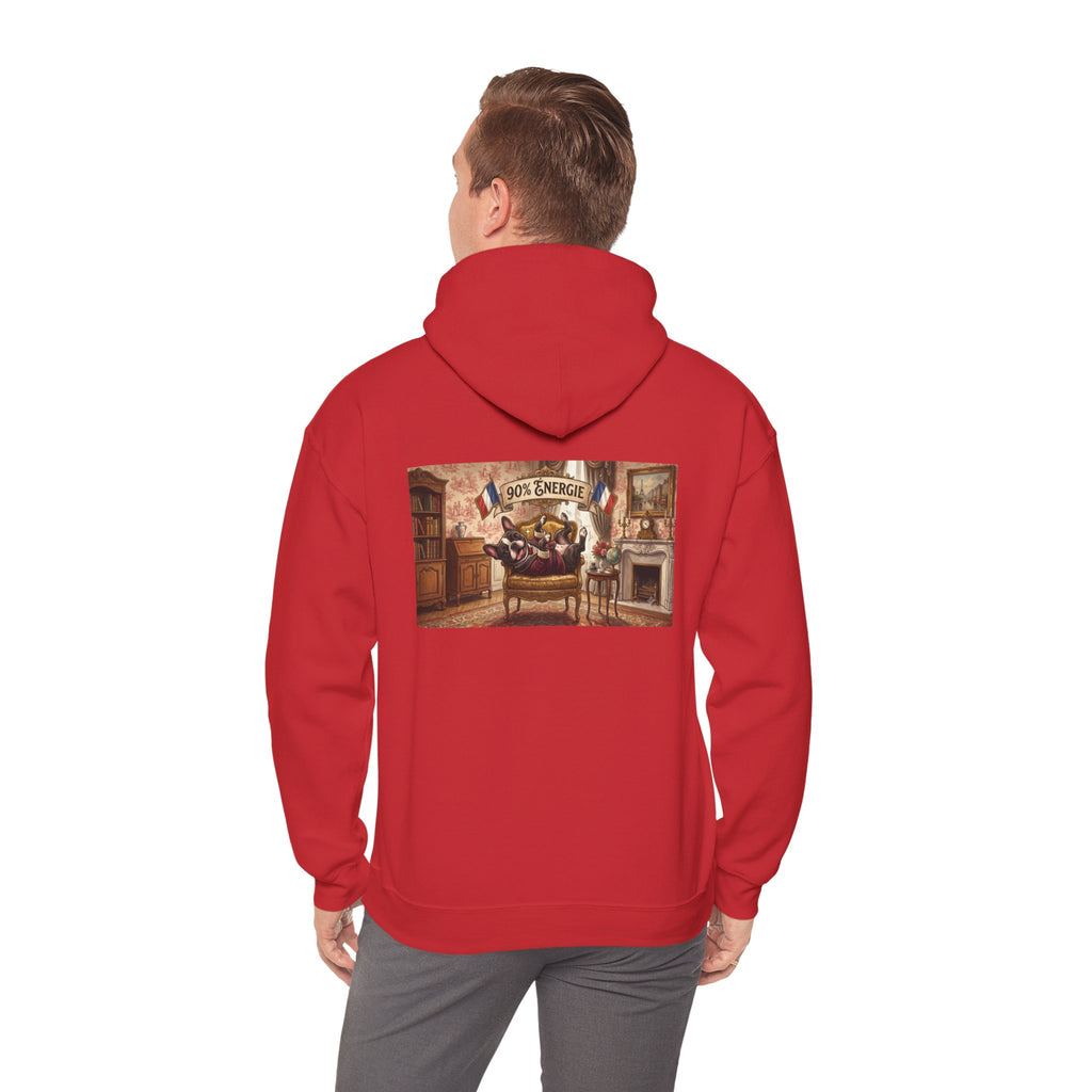 Frenchie Hoodie 90% Energy — Graphic Pullover