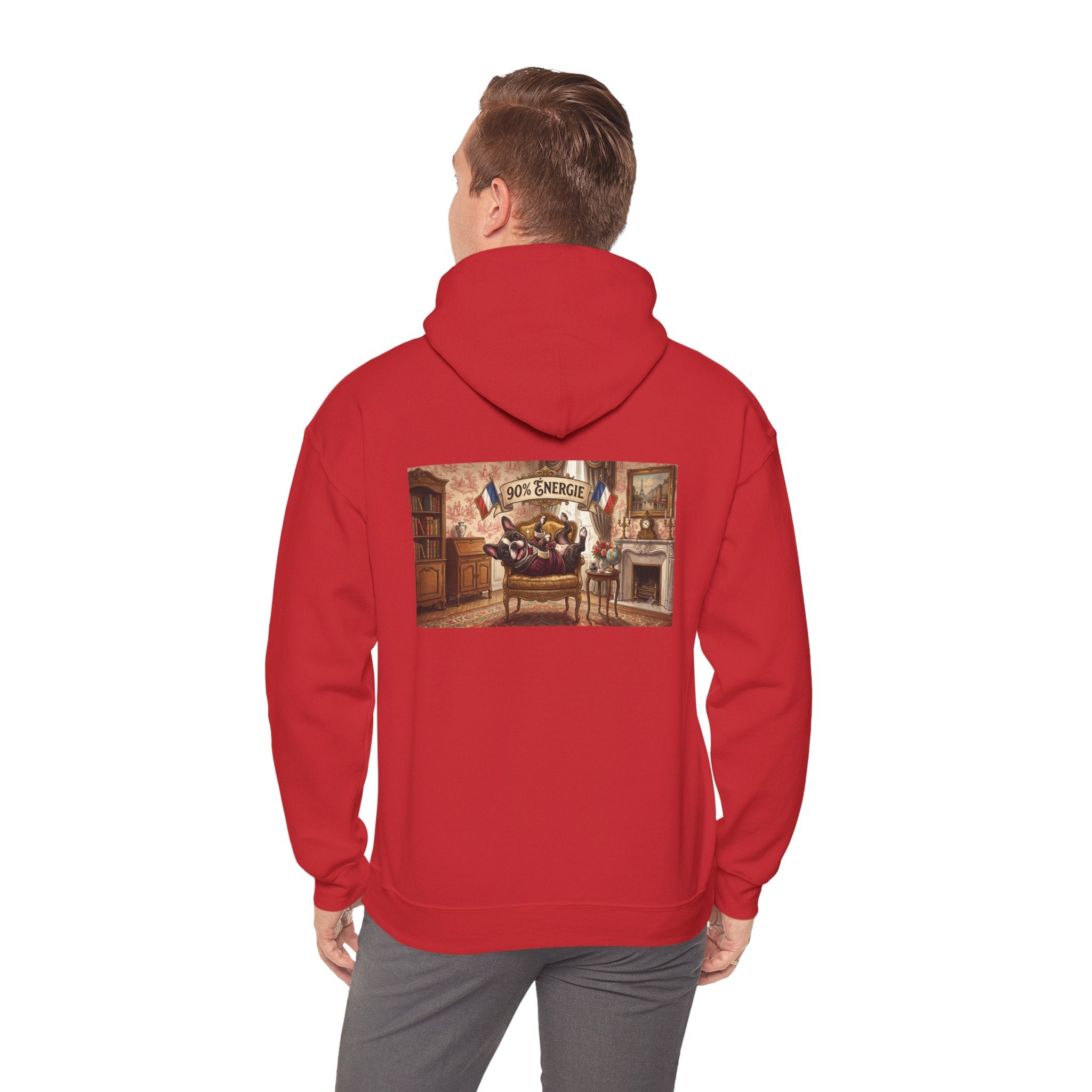 Frenchie Hoodie 90% Energy — Graphic Pullover