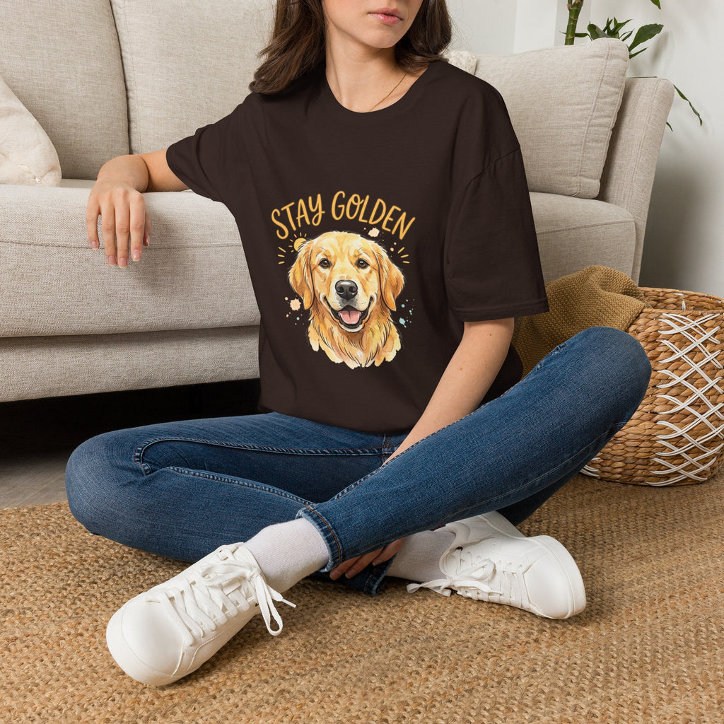 "Stay Golden" Golden Retriever Graphic Tee