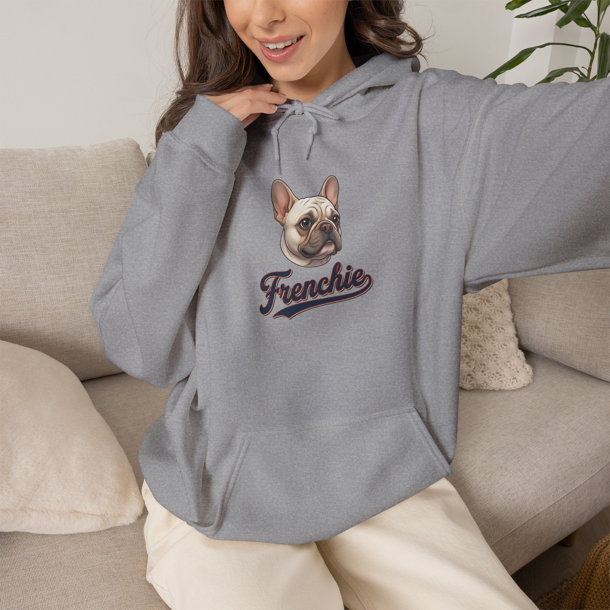 Frenchie Hoodie 90% Energy — Graphic Pullover