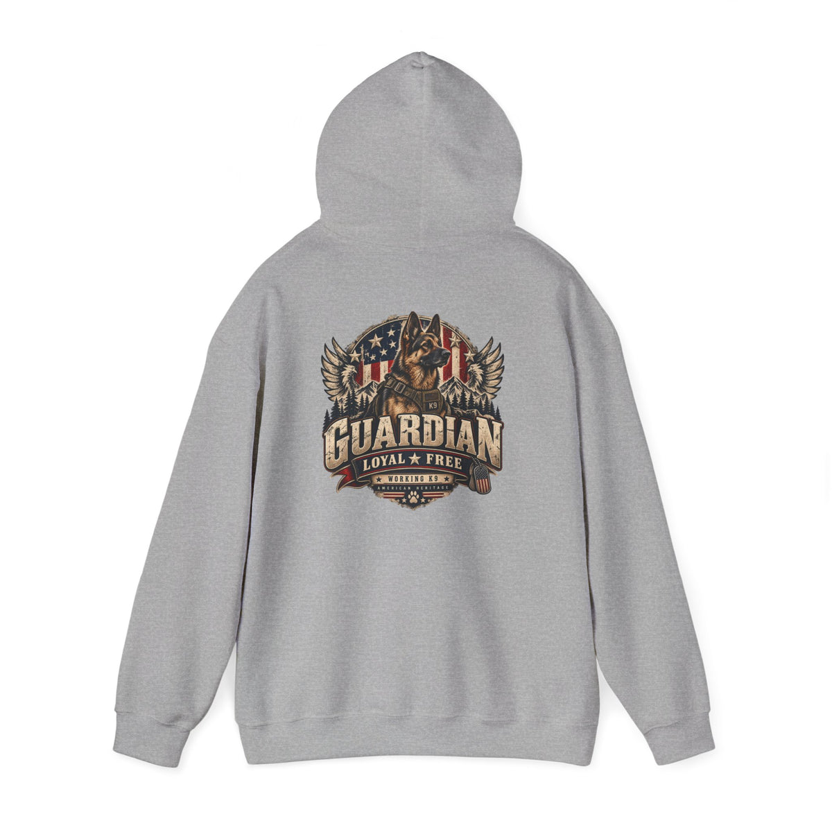 Guardian Loyal & Free Hoodie - Patriotic American Flag Eagle Design