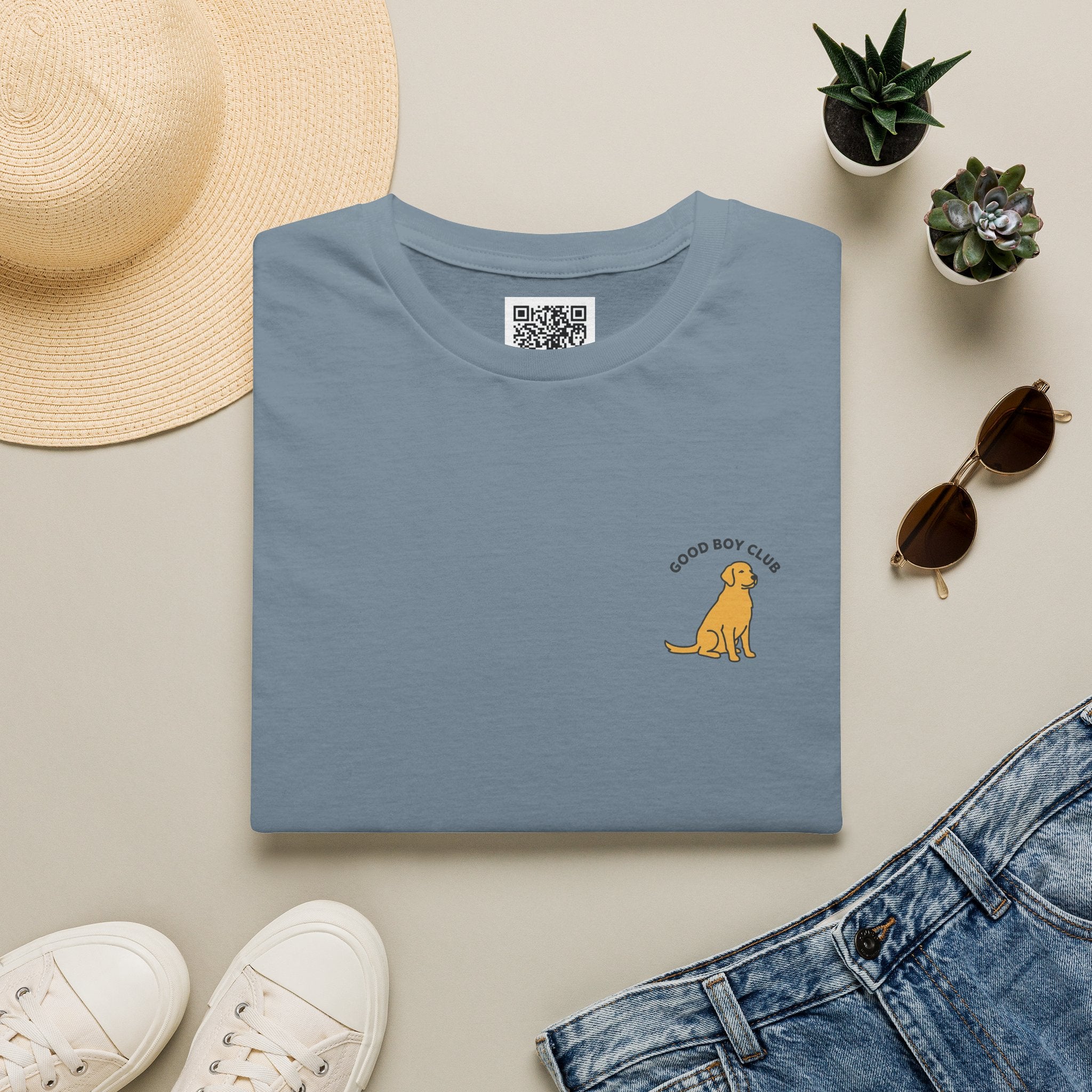 Golden Retriever Good Boy Club Print T-Shirt