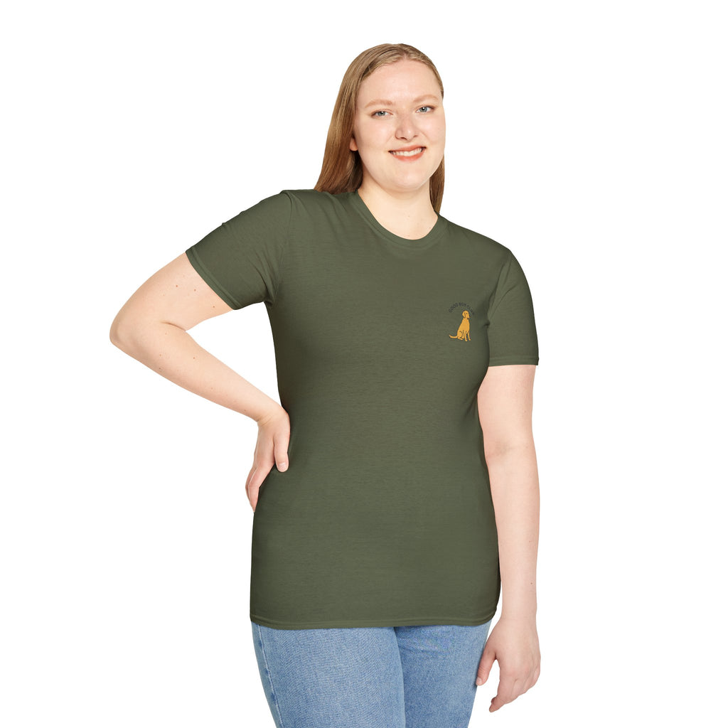 Golden Retriever Good Boy Club Print T-Shirt