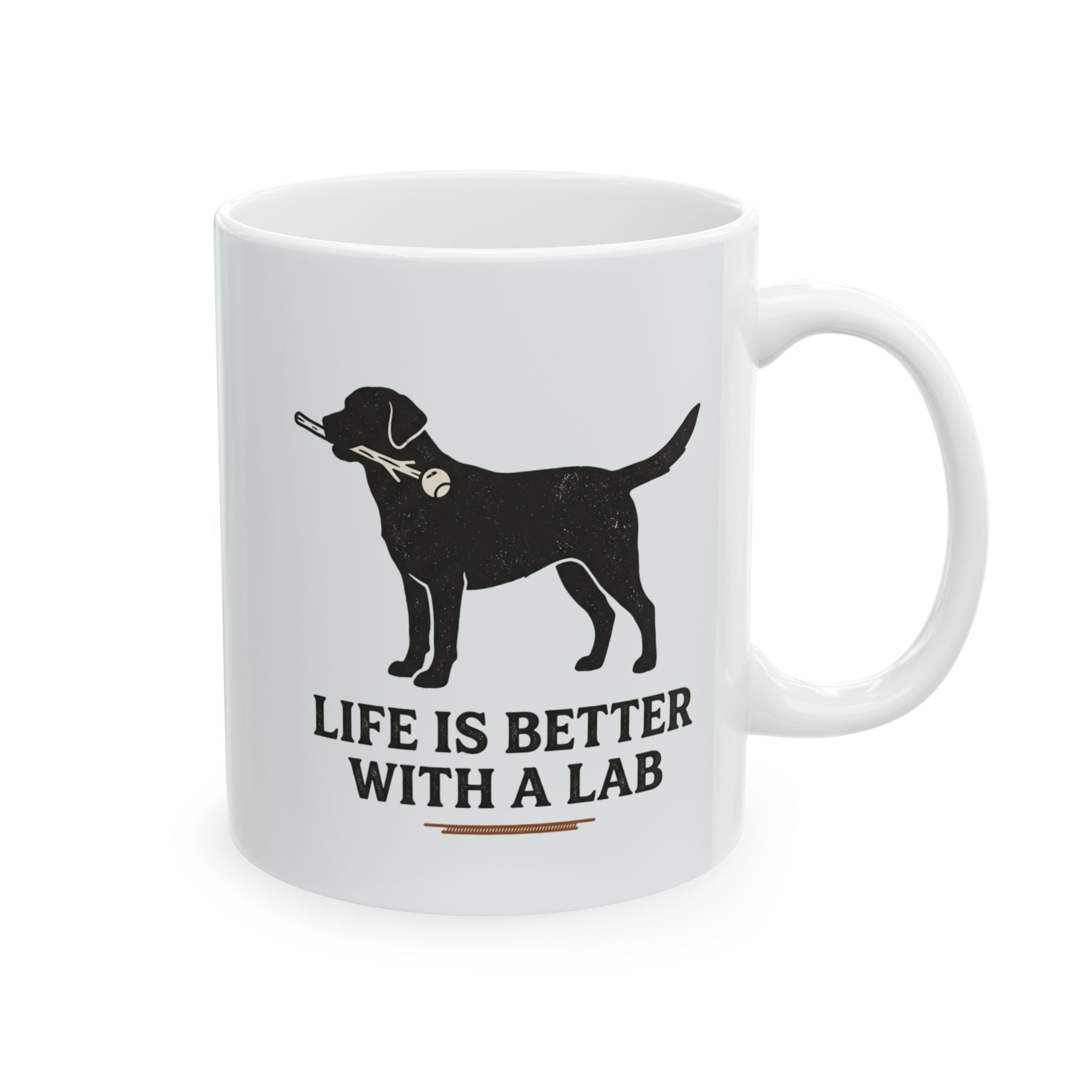 “Life is Better with a Lab” Coffee Cup (11oz & 15oz) | Ceramic Mug