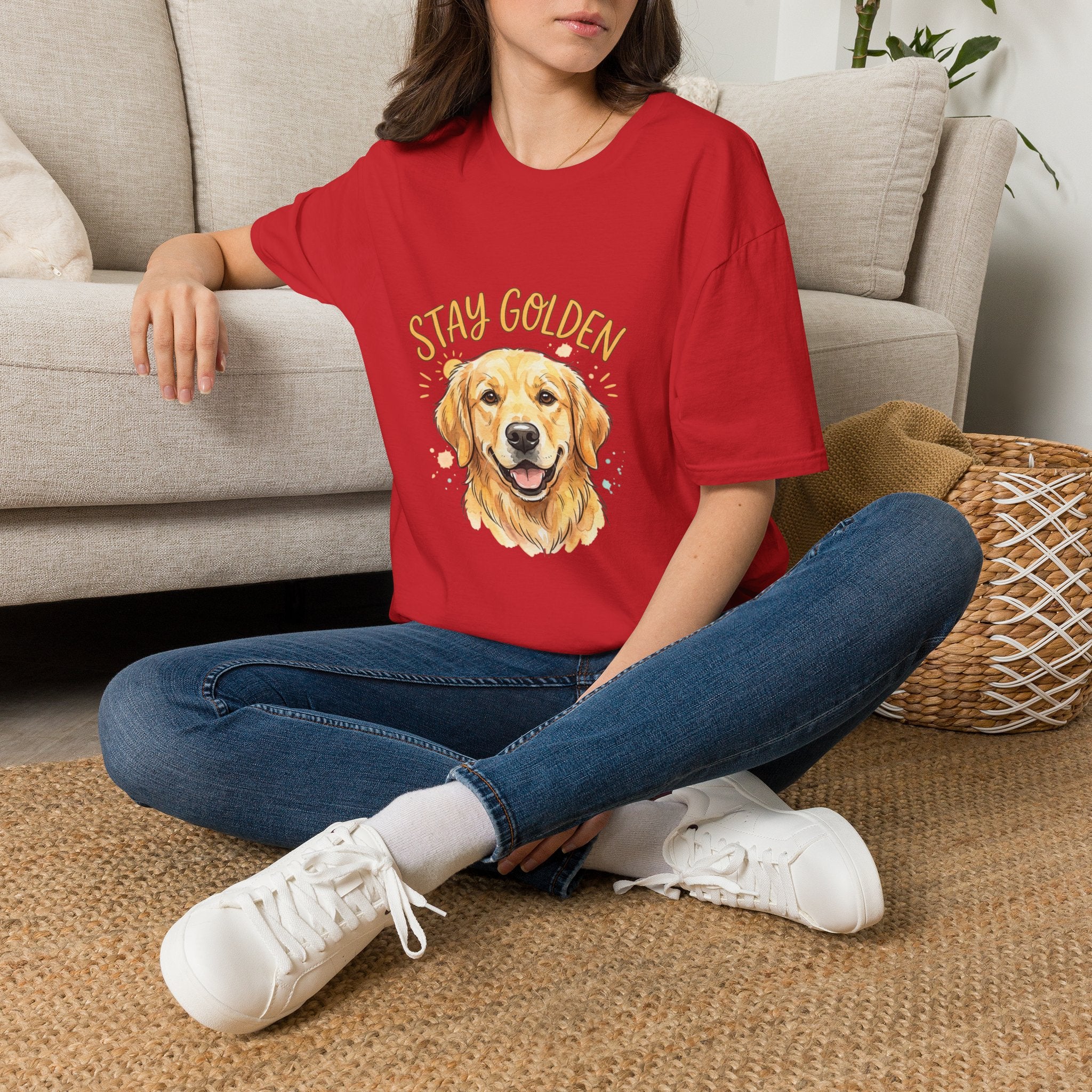 "Stay Golden" Golden Retriever Graphic Tee