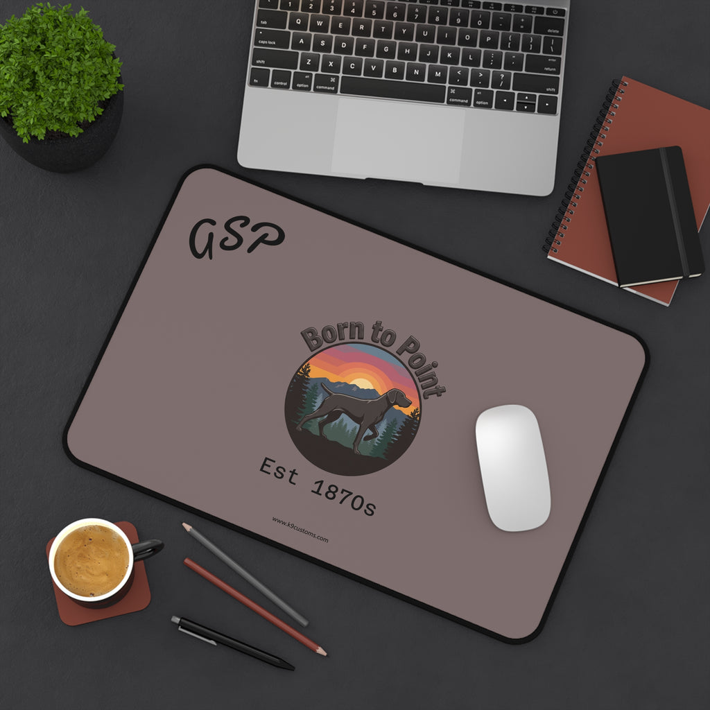 German Shorthaired Pointer Desk Mat — "Born to Point" Est. 1870s Mousepad
