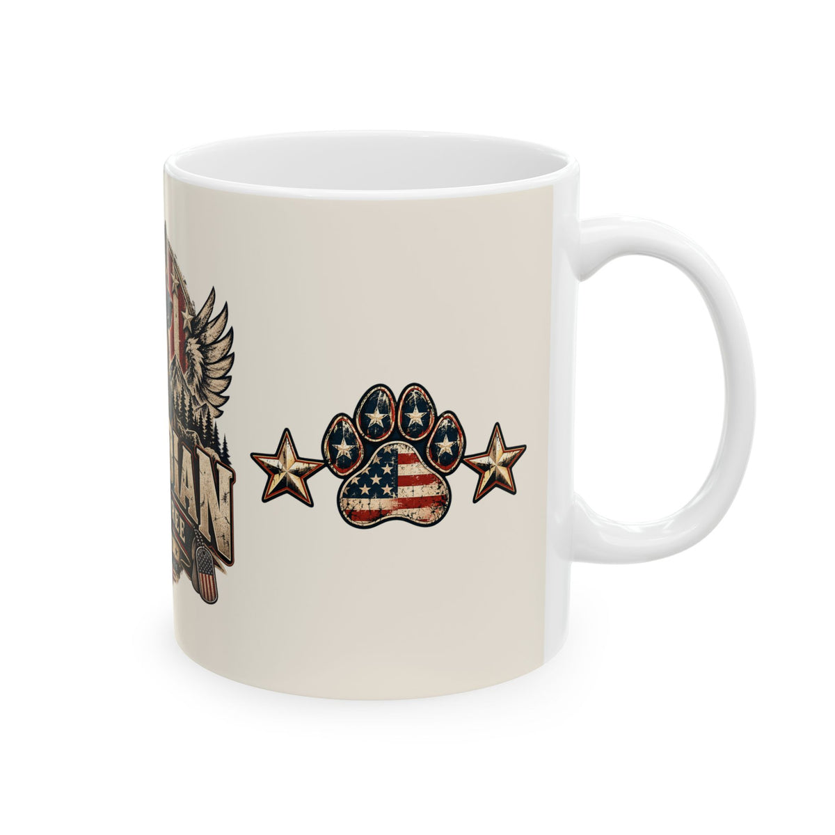 Guardian K9 Ceramic Mug – Loyal & Free American Flag German Shepherd Coffee Cup (11oz/15oz)