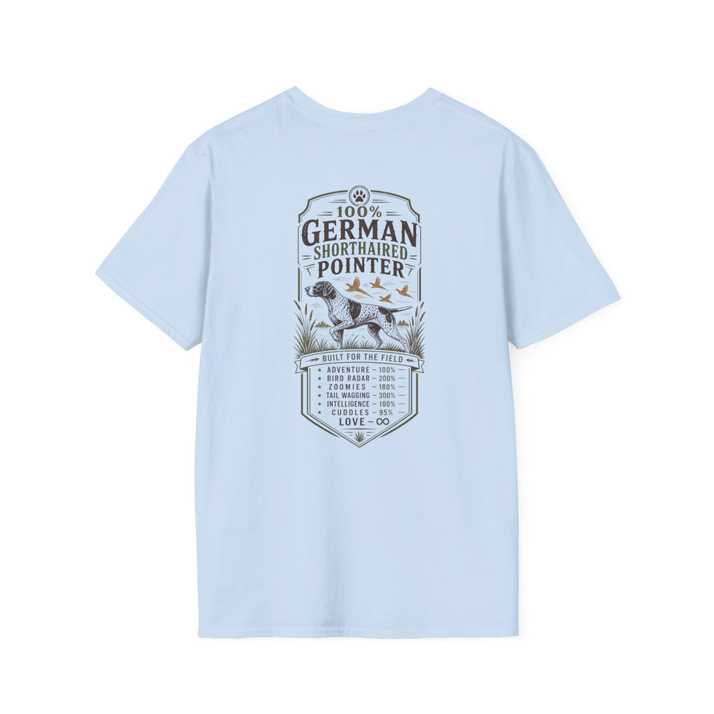 Pointer Dog Graphic T‑Shirt — Vintage Hunting Bird Design