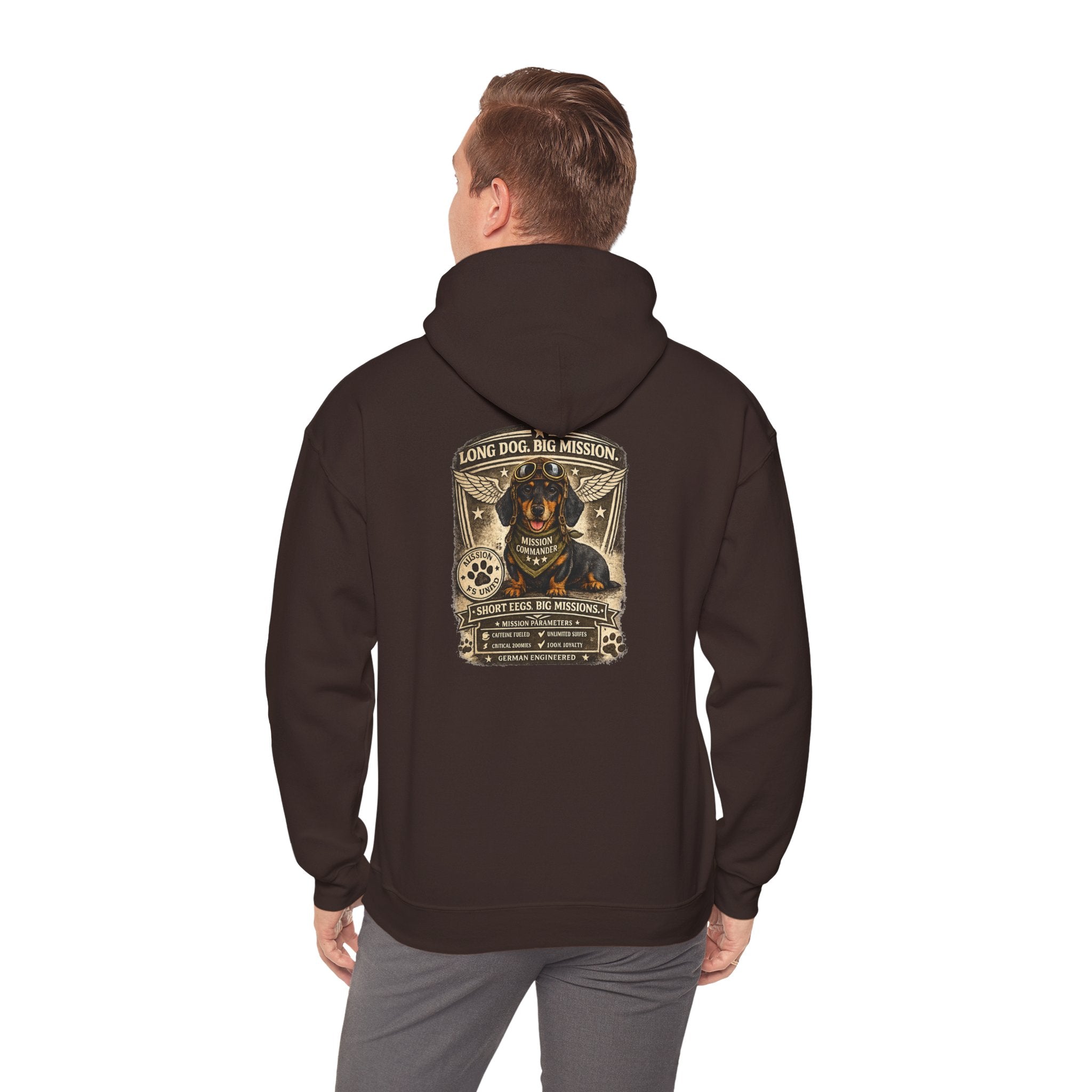 Dachshund — "Long Dog" Vintage Badge Graphic