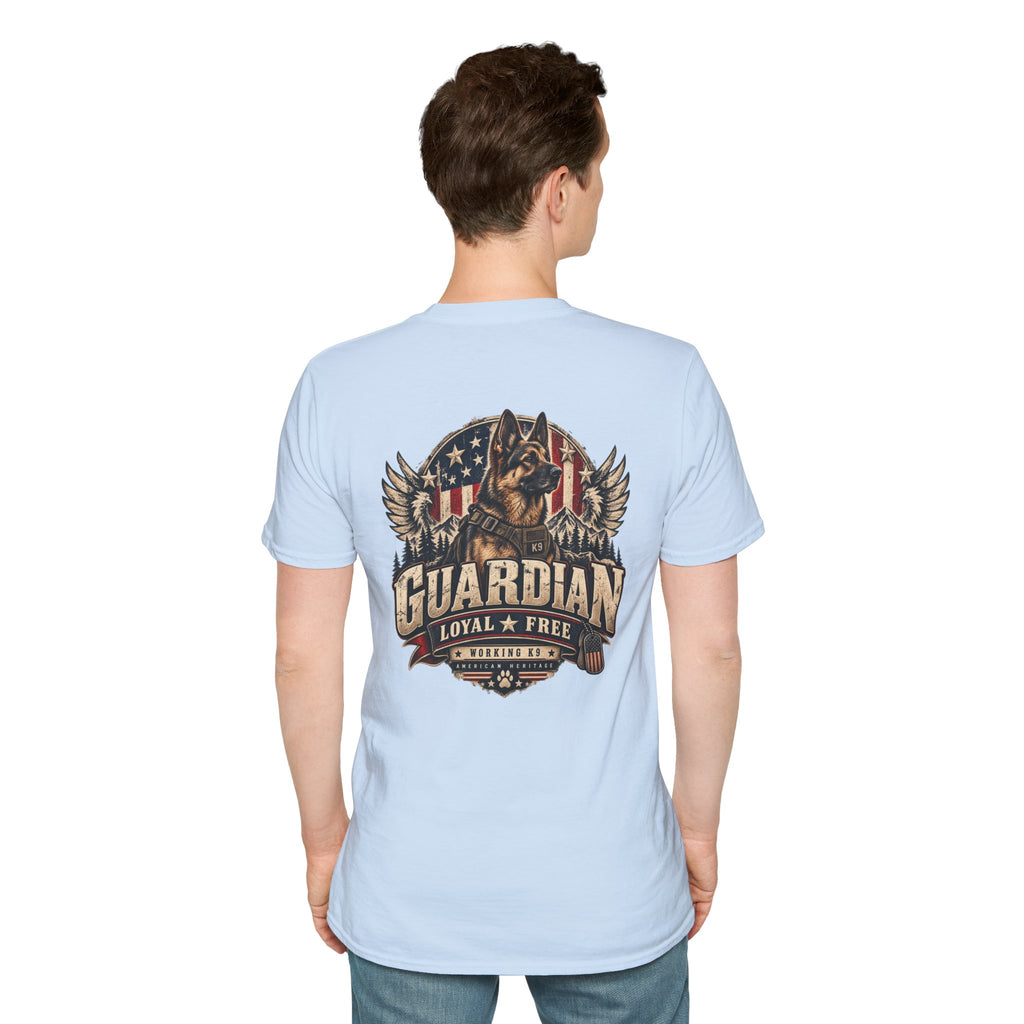 Guardian German Shepherd T-Shirt — Loyal & Free Patriotic K9 Tee