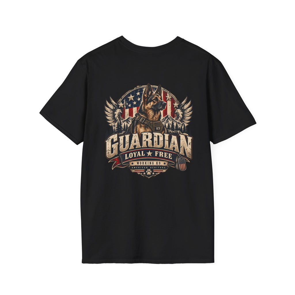 Guardian German Shepherd T-Shirt — Loyal & Free Patriotic K9 Tee