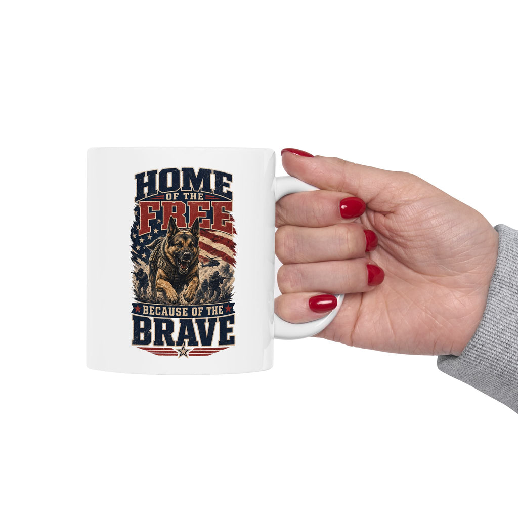 1776 American Freedom Ceramic Mug — Patriotic Police Shield Design (11oz & 15oz)