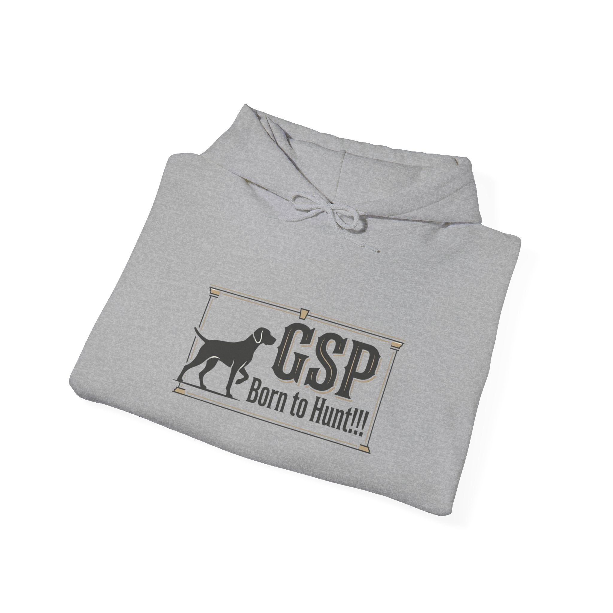 GSP 'Born to Hunt' Hoodie — German Shorthaired Pointer Blueprint Design