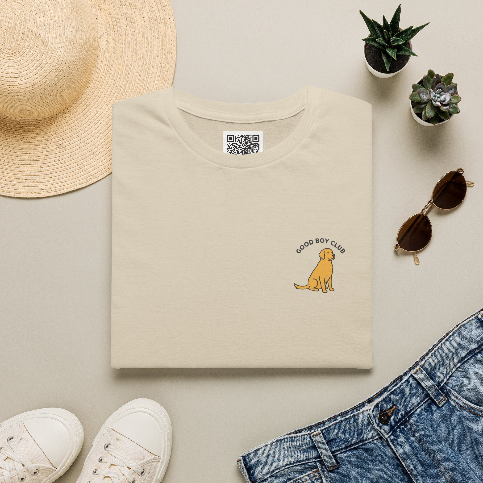 Golden Retriever Good Boy Club Print T-Shirt