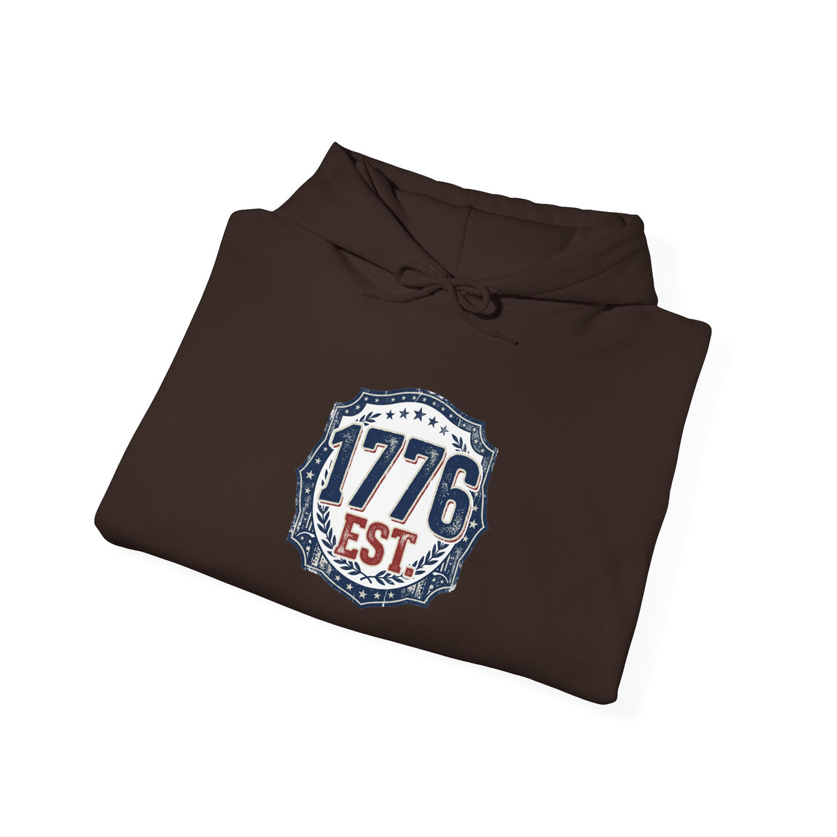 1776 Patriotic Hoodie — "Free Because of the Brave" Military Veteran Sweatshirt