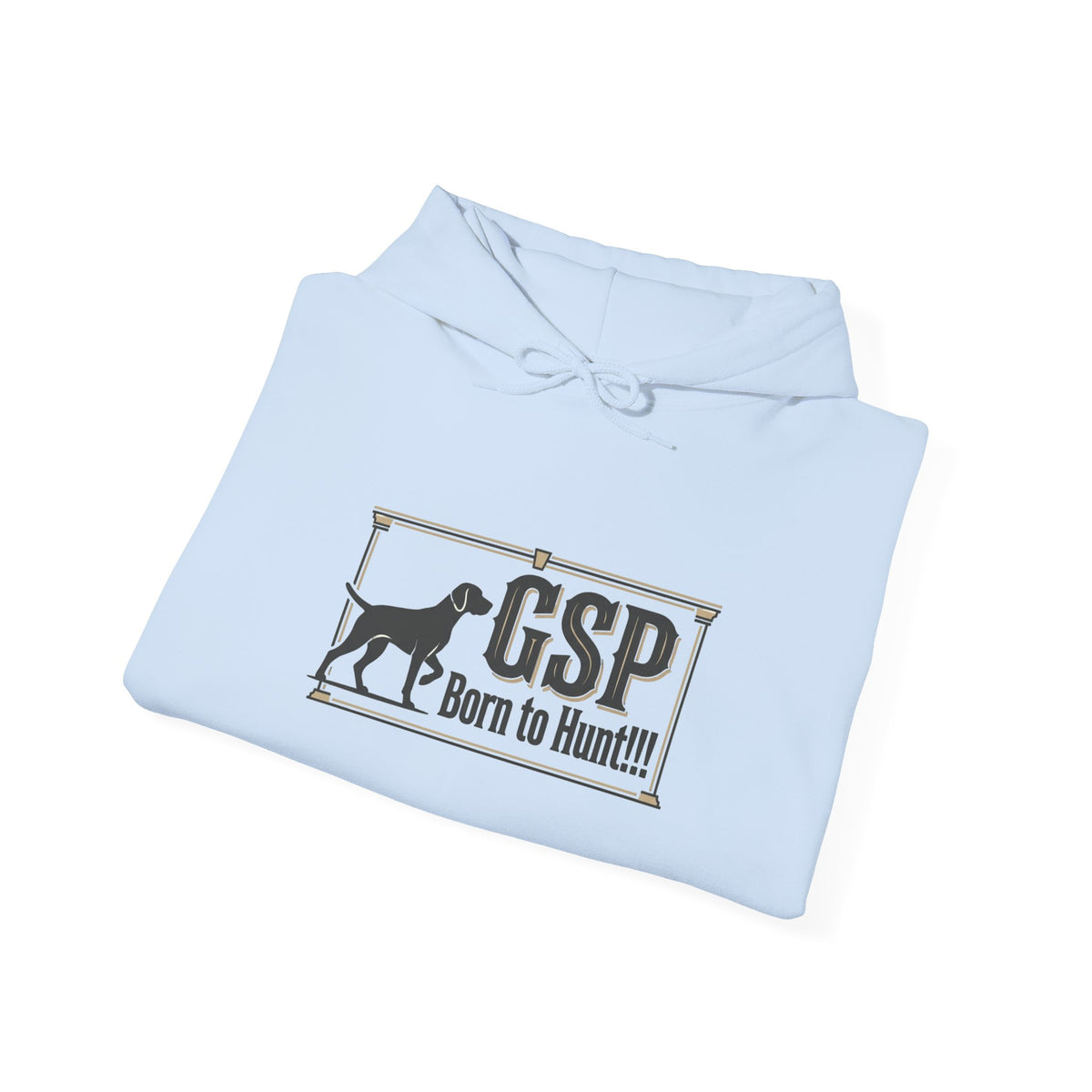 GSP 'Born to Hunt' Hoodie — German Shorthaired Pointer Blueprint Design
